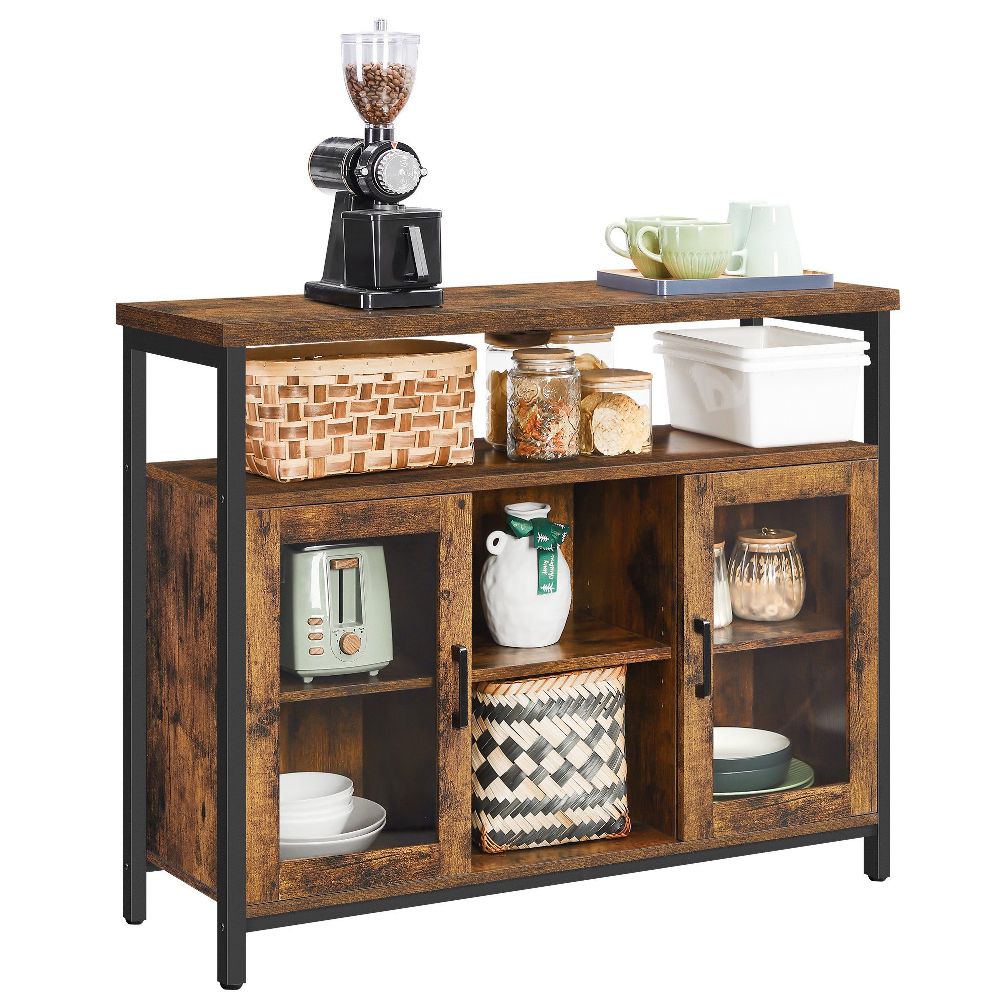 VASAGLE Sideboard Küchenschrank, Stauraumschrank, mit 2 günstig online kaufen