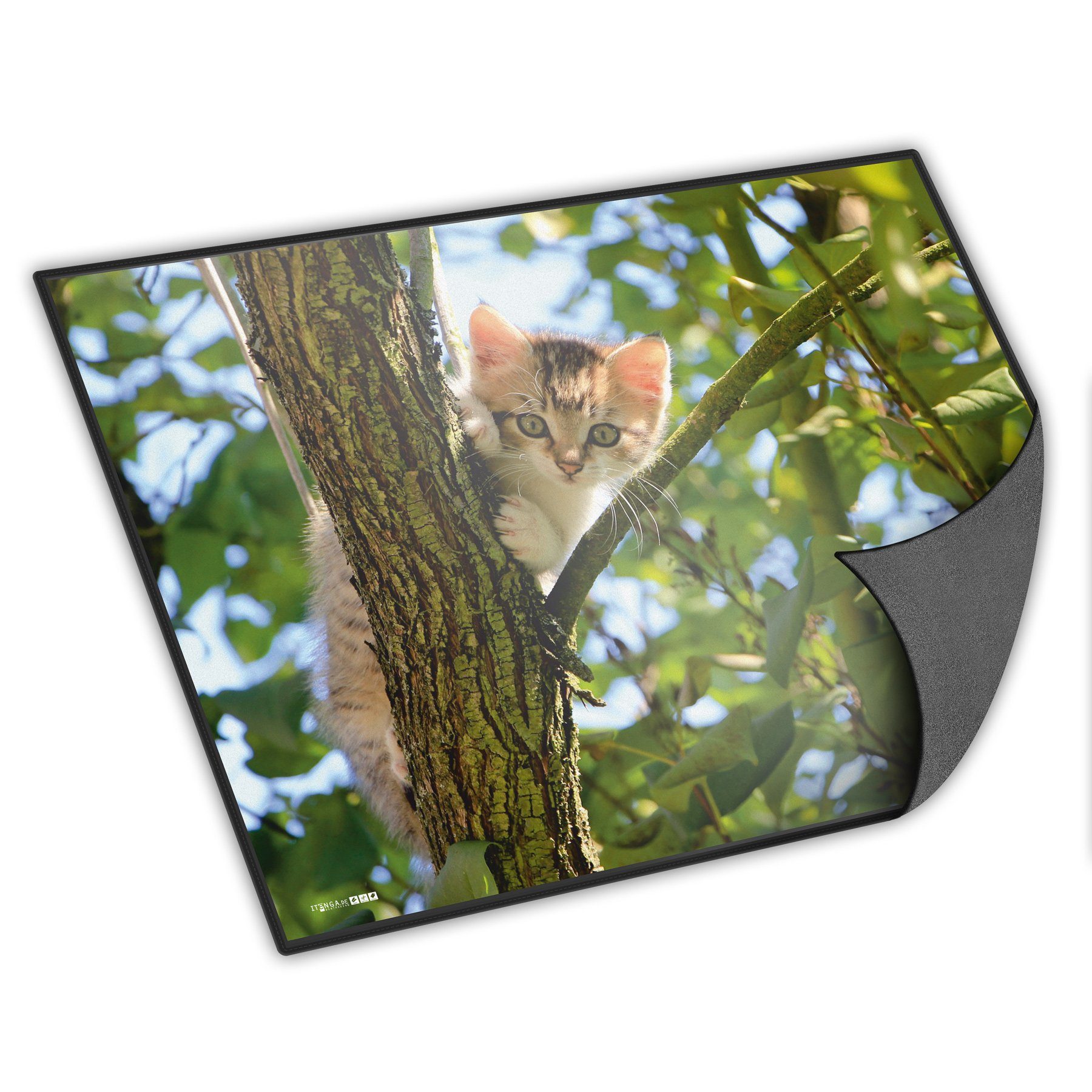 itenga Schreibtischunterlage itenga Schreibunterlage Katze 400 x 530 mm