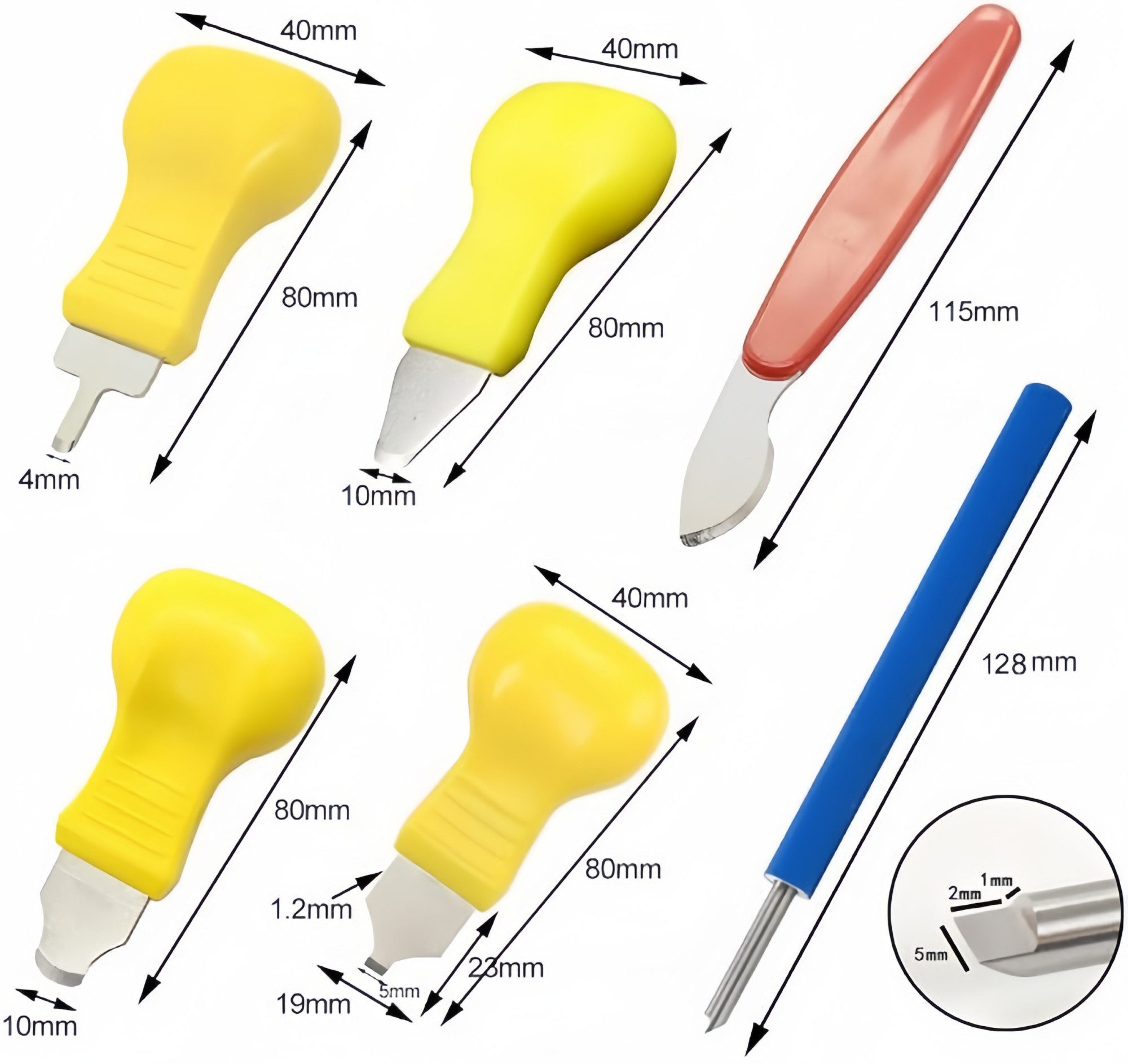 FOUORTUNATE-BEE Reparatur-Set 6-teiliges Uhrmacher-Werkzeugset für Uhrenreparaturen, 6-St., Uhrengehäuse-Öffner Set für verschiedene Uhrentypen – Bild 2 von 5