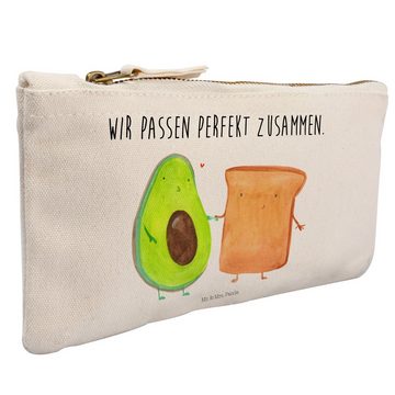 Mr. & Mrs. Panda Kosmetiktasche Avocado + Toast - Weiß - Geschenk, Kosmetikbeutel, Vegan, Federmappe, (1-tlg)