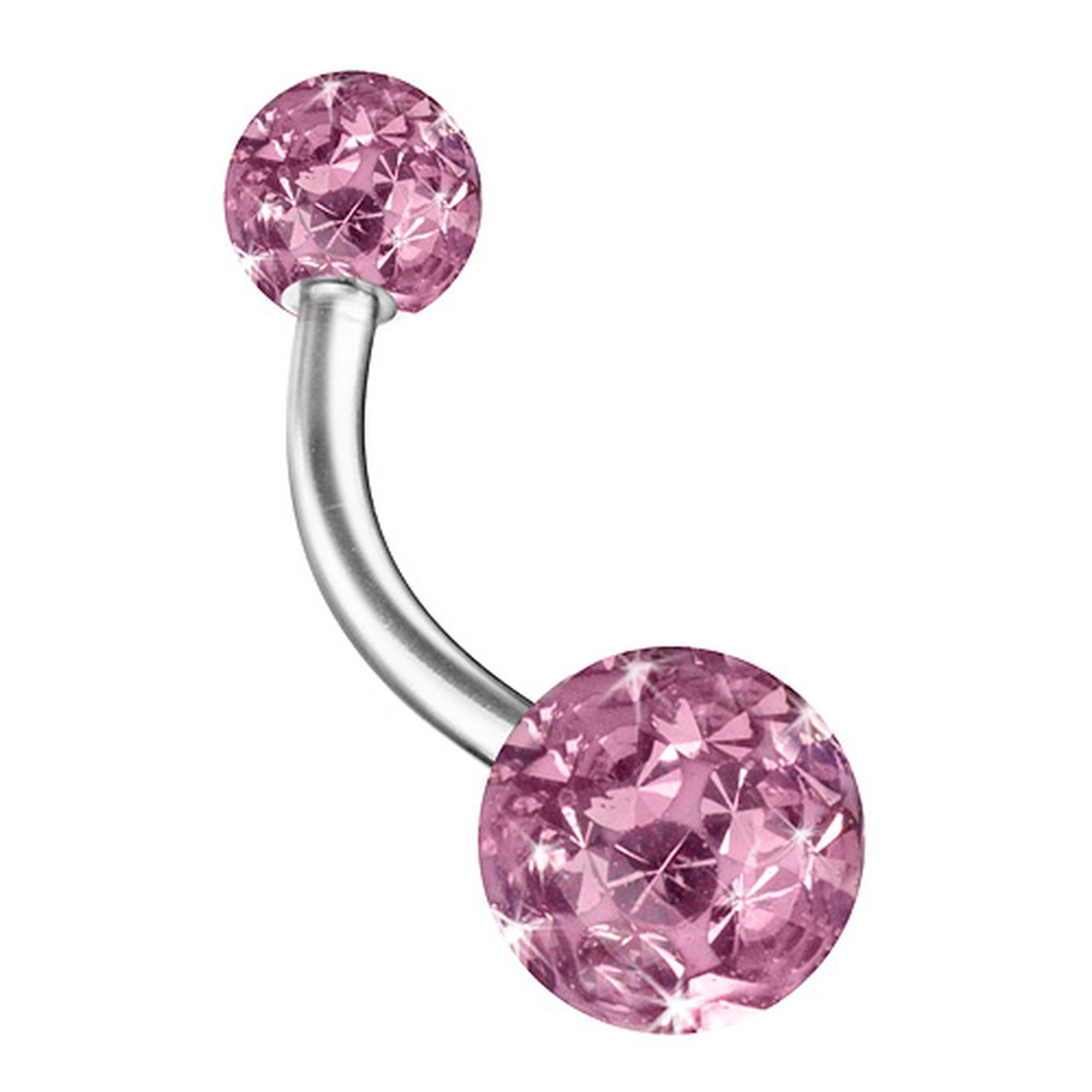 Bauchnabelpiercing Piercing Anhänger Doppel Ferido Kristall Kugeln
