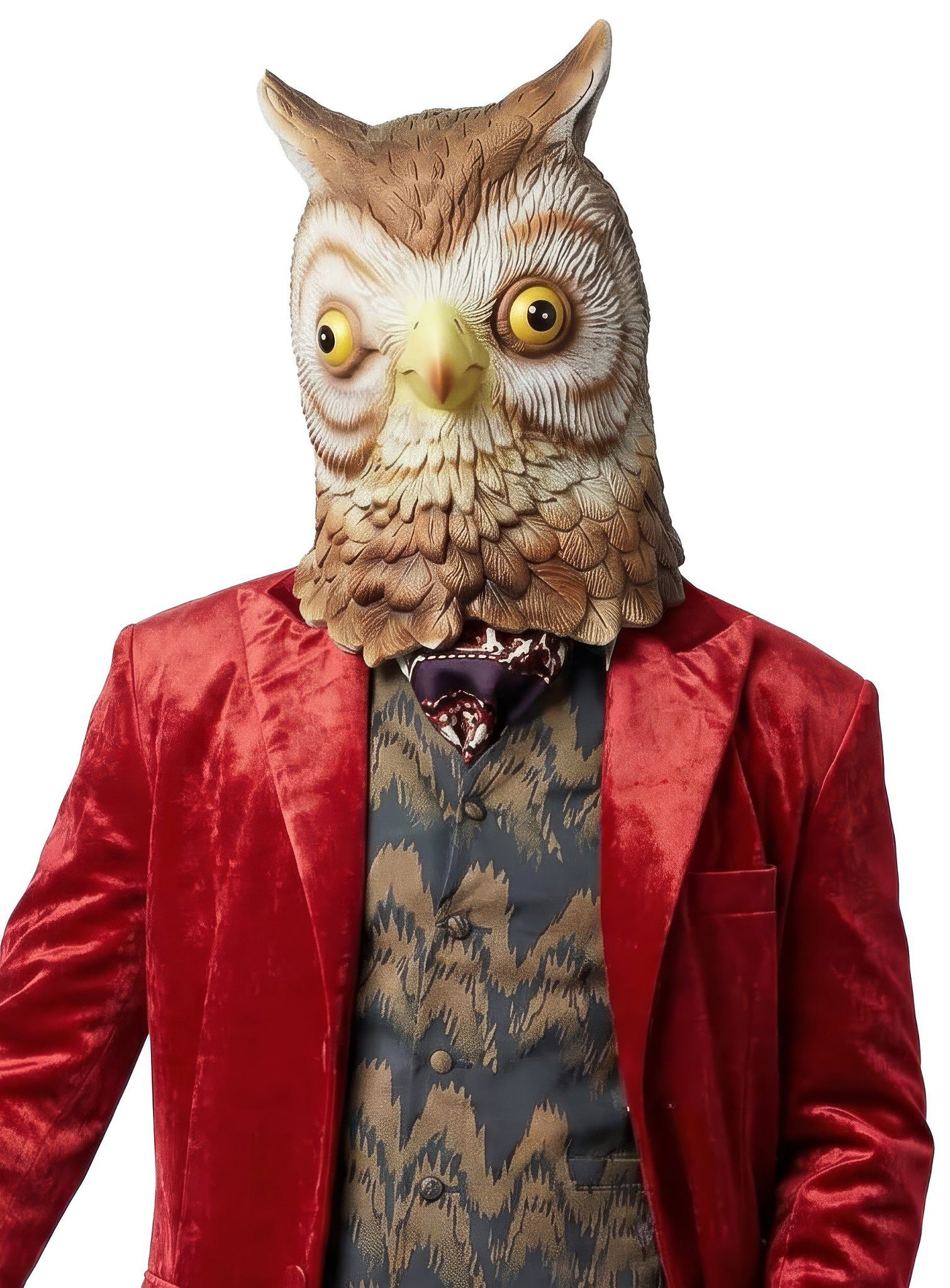 Verkleidungsmaske Eule - Kostüm Maske Fasching Halloween Karneval