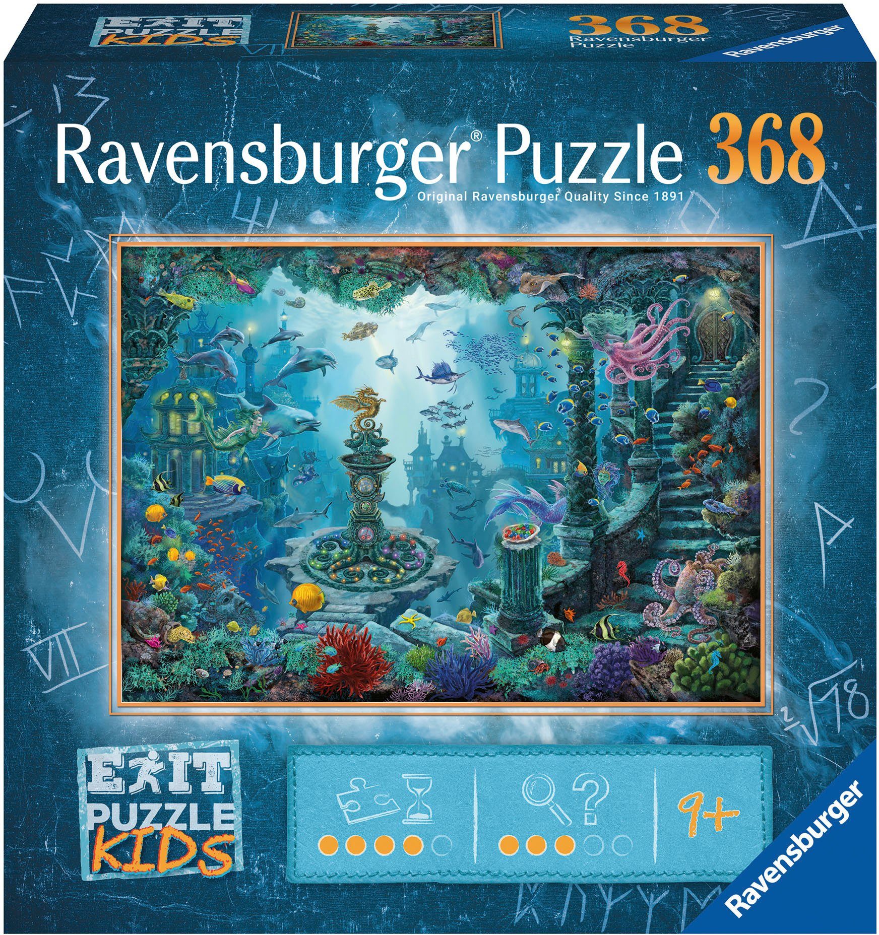 Ravensburger Puzzle EXIT, Puzzle Kids, Im Unterwasserreich, 368 Puzzleteile, Made in Germany; FSC® - schützt Wald - weltweit