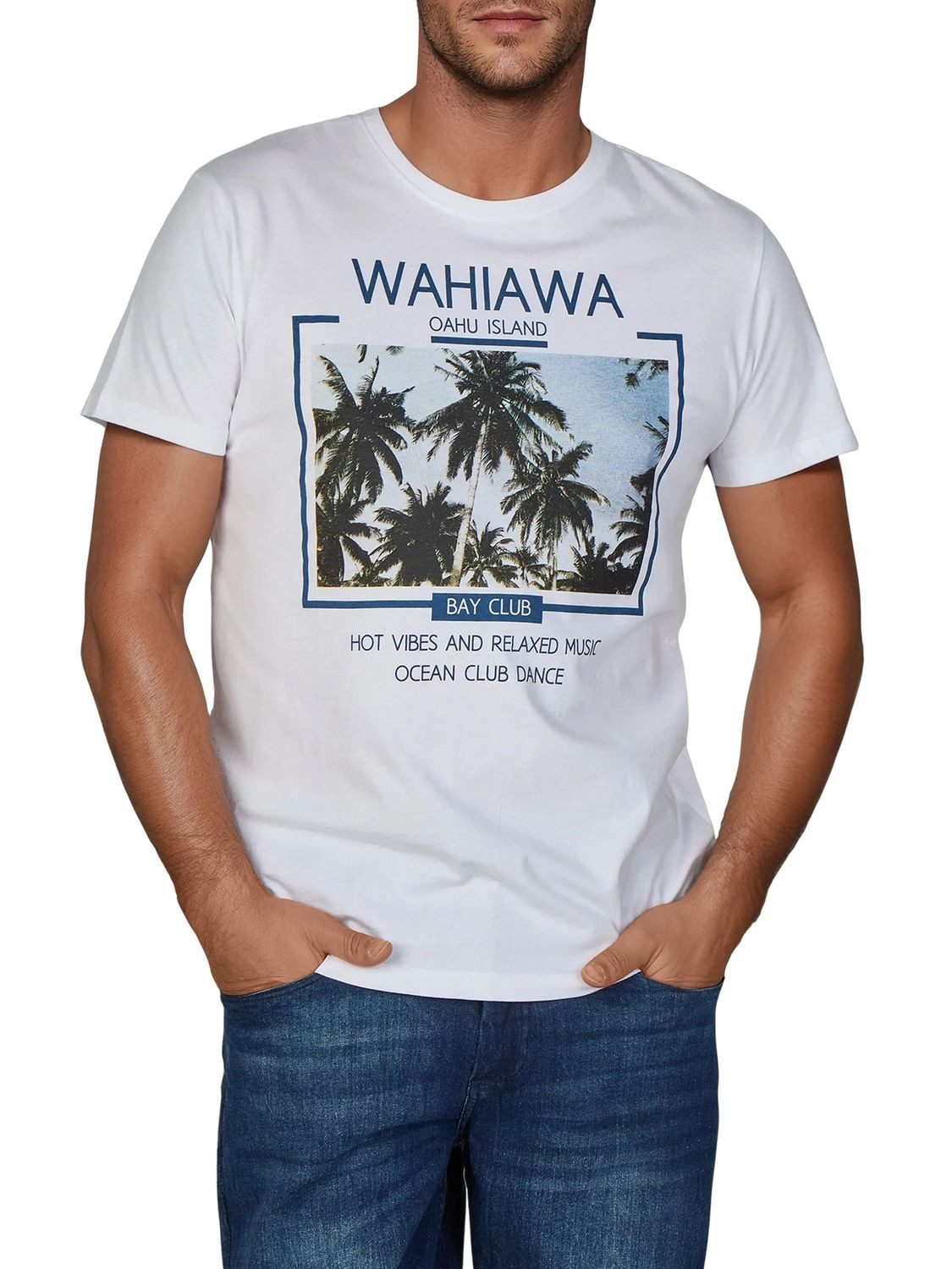 riverso T-Shirt Herren Fotoprintshirt RIVLukas Regular Fit (1-tlg) Kurzarm Tee Shirt mit Rundhalsausschnitt aus 100% Baumwolle