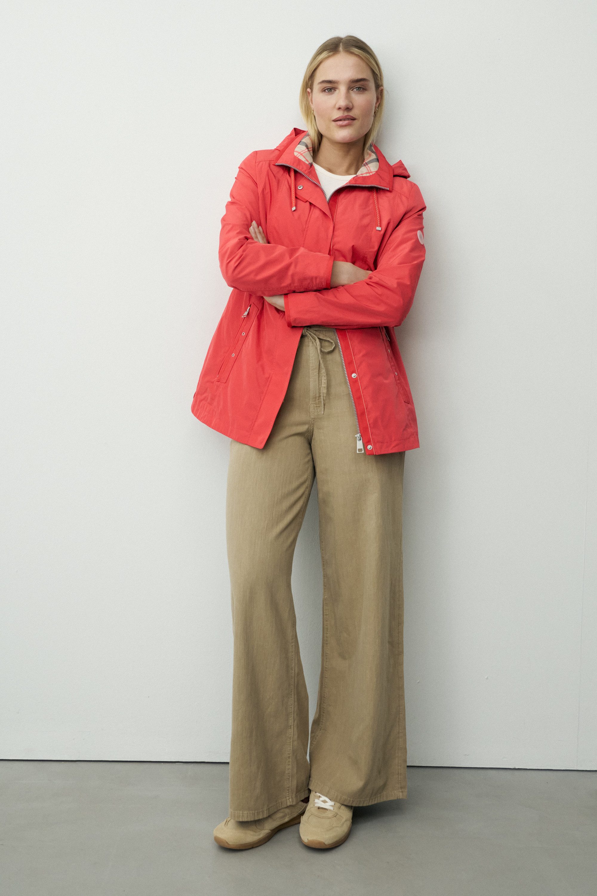 Barbara Lebek Outdoorjacke Übergangsjacke, Frühlingsjacke oder Damenjacke mit abnehmbarer Kapuze