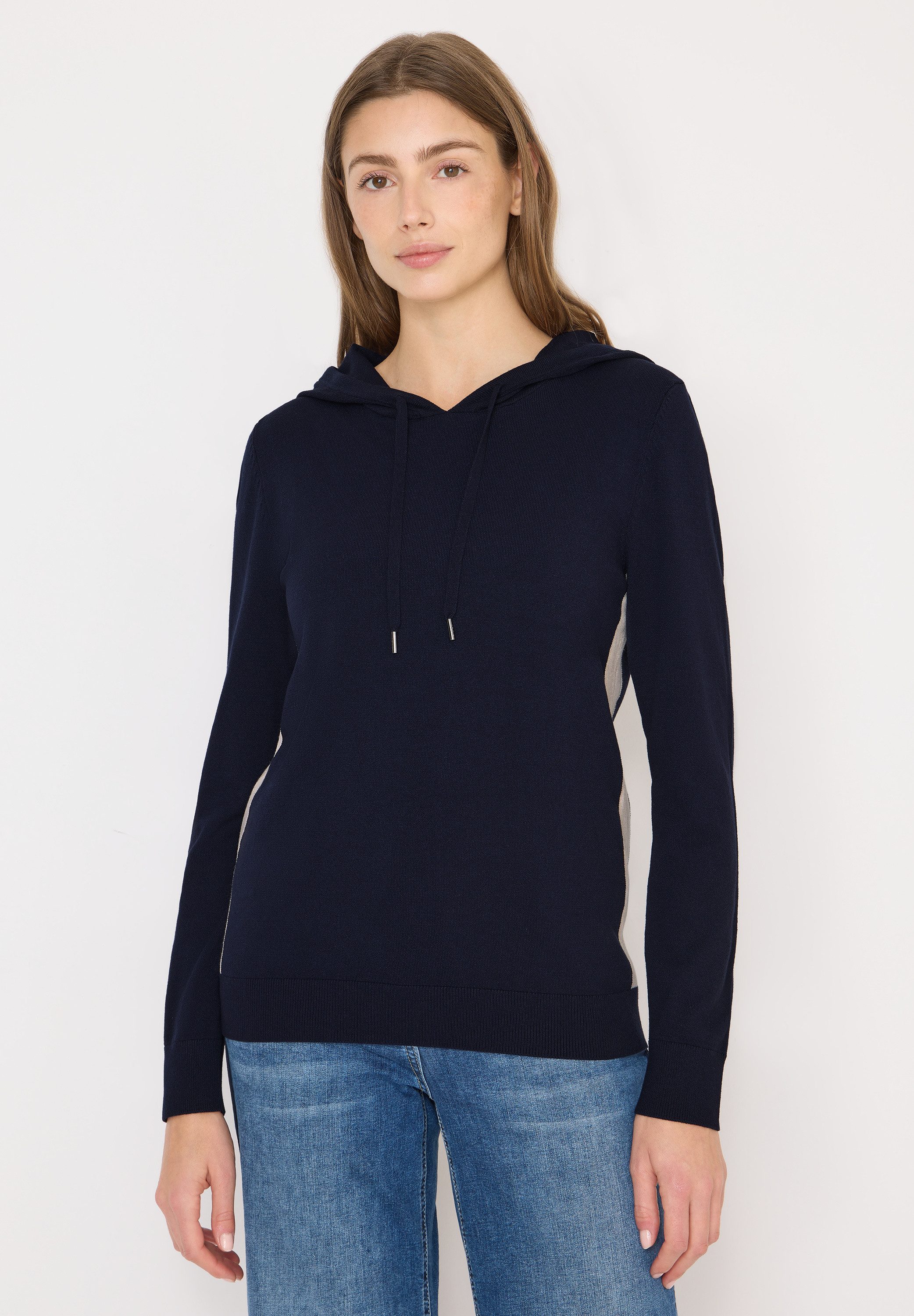CECIL Strickpullover mit Kapuze mit Tunnelzugband günstig online kaufen