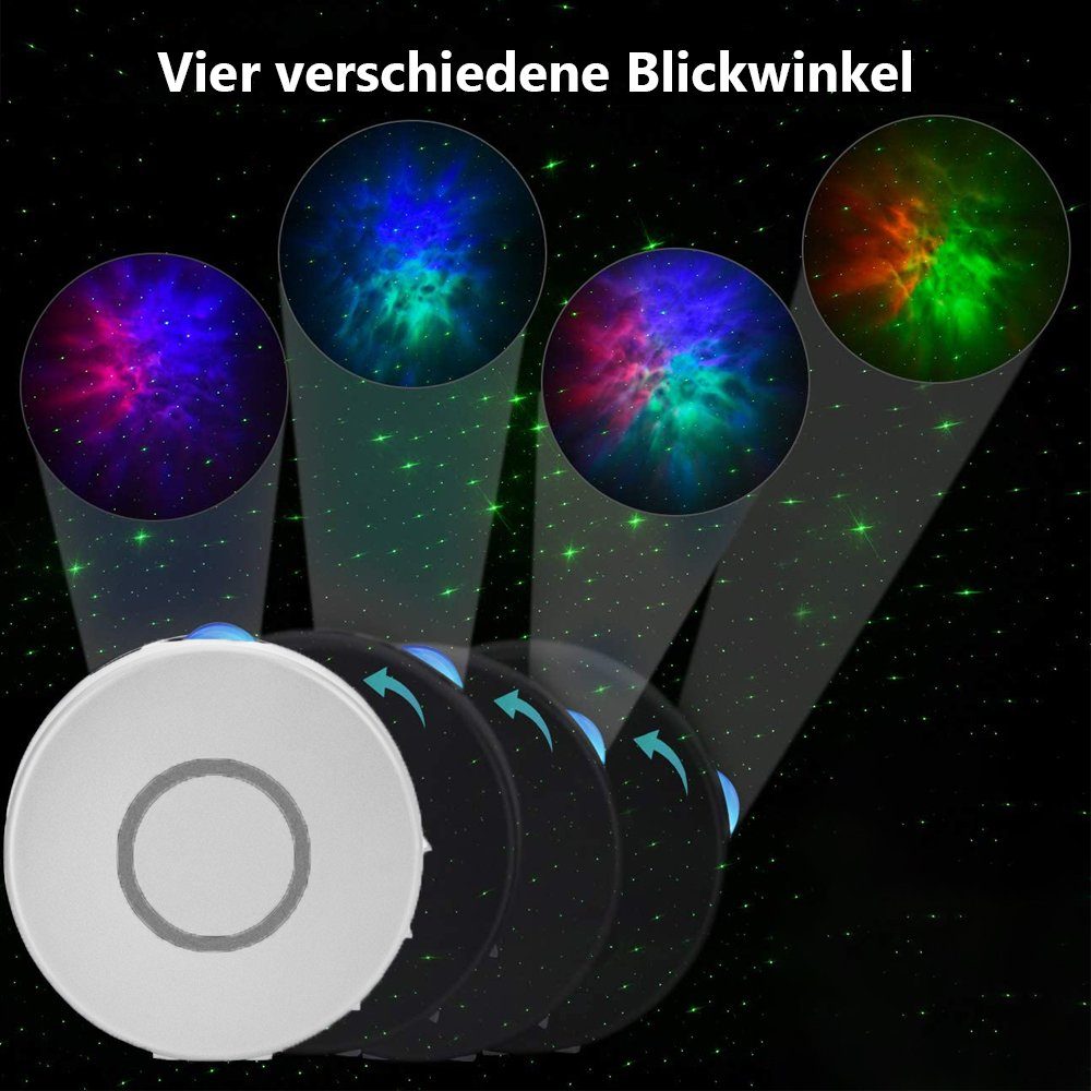 360° Sternenhimmel LED-Sternenhimmel Projektor, Drehung LED GelldG