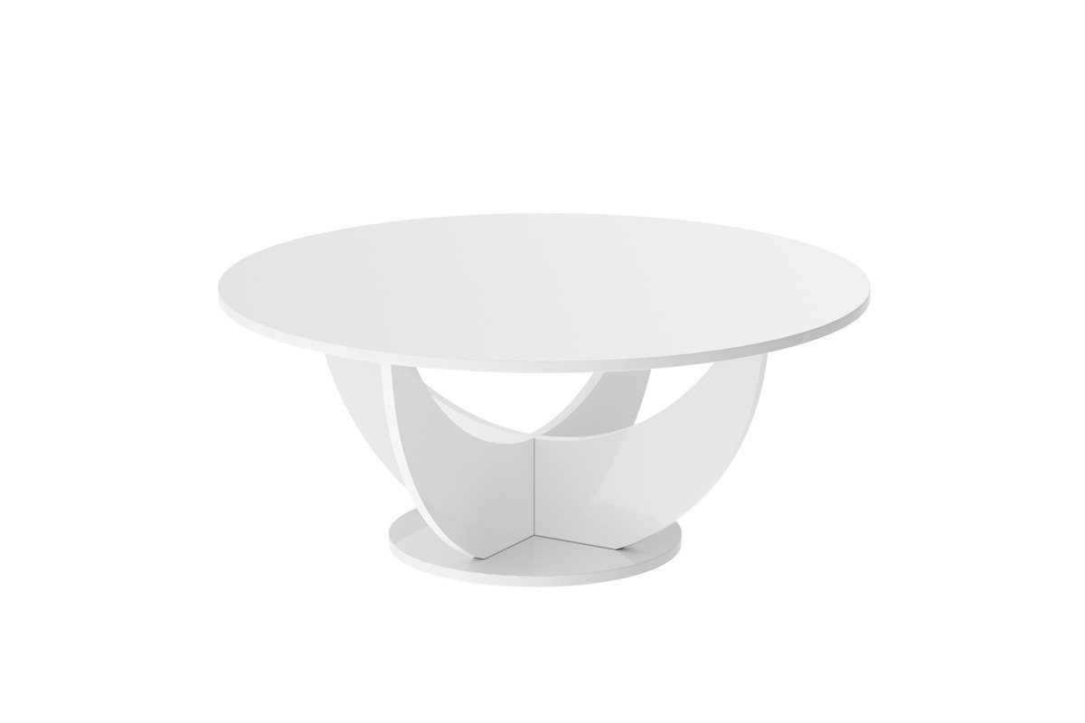 Hochglanz Design Couchtisch 40 Rund Tisch HRC-111 Hochglanz Weiß Wohnzimmertisch 100 designimpex cm cm x