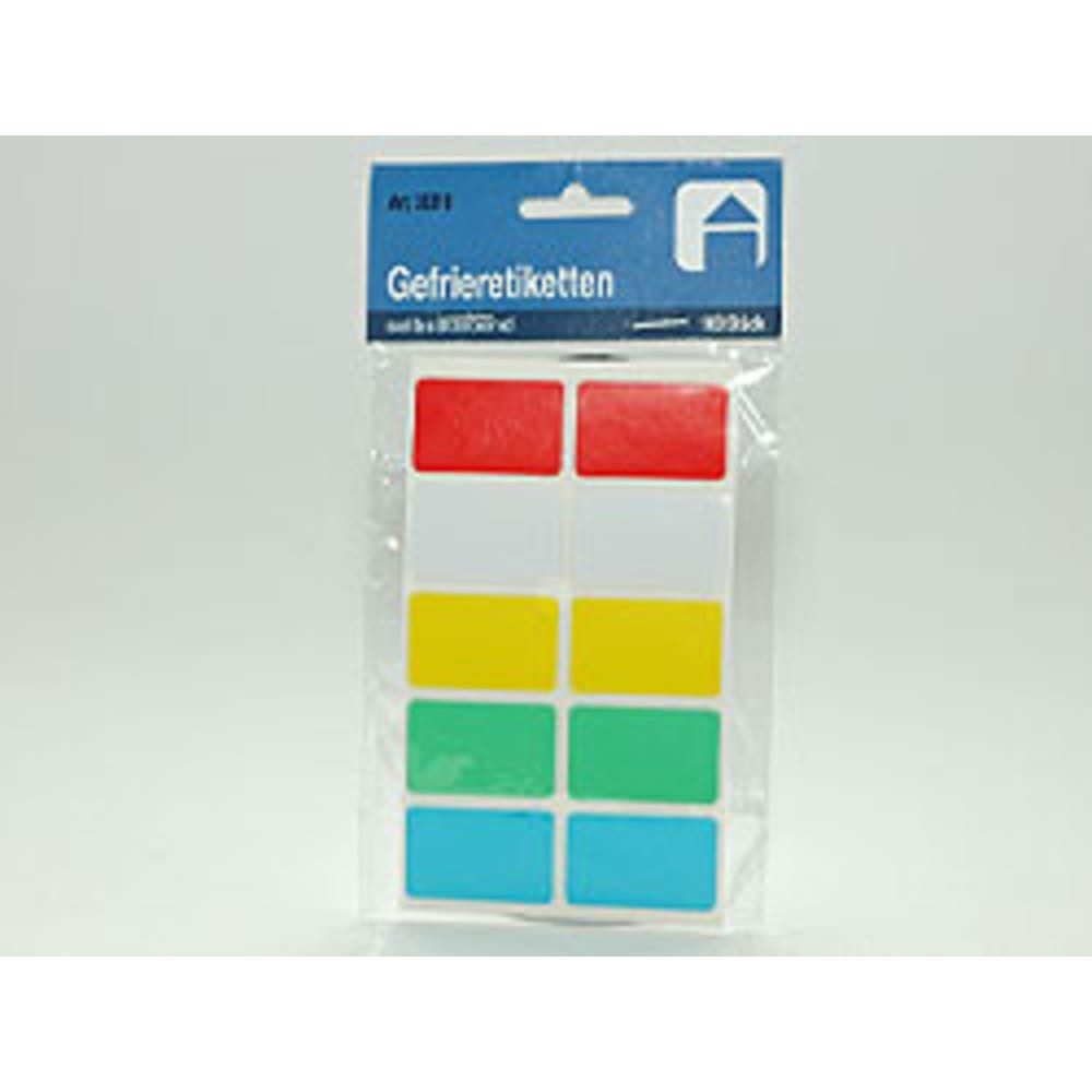HundB Etikettenpapier 100 Gefrieretiketten, farbig sortiert, selbstklebend, Aufkleber Etiketten Sticker Markierungen Beschriftungen