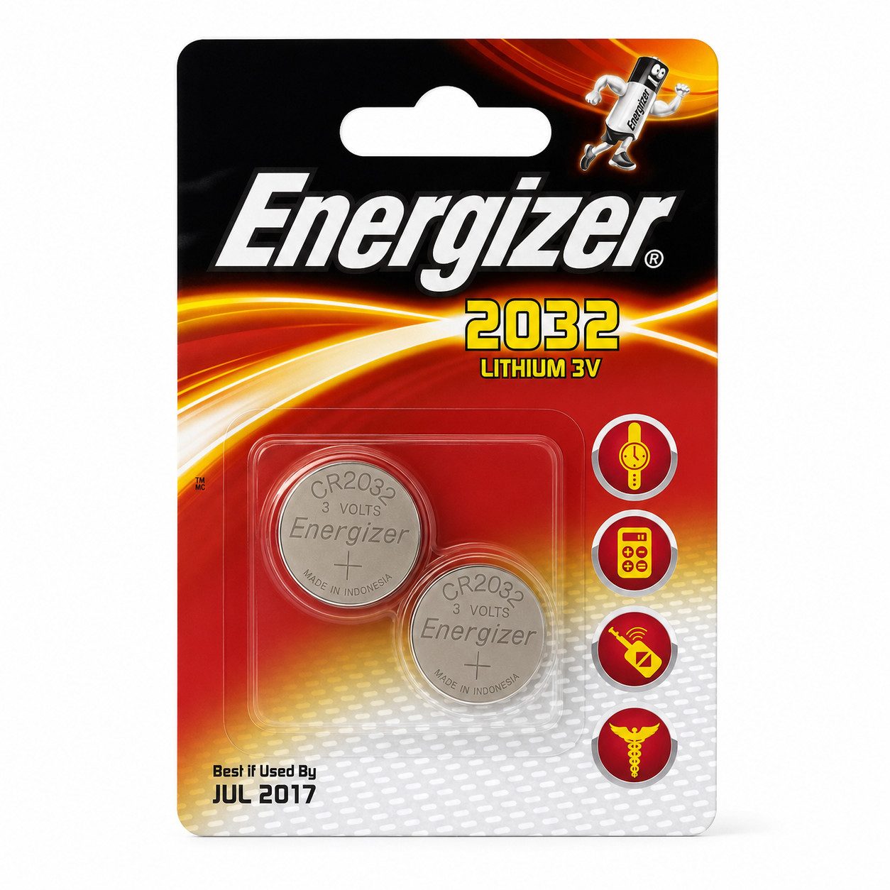 Energizer Energizer CR2032 3V Lithium Knopfzellen 2er Pack Batterie Coin Cell Batterie, (3 V V), ENERGIZER CR2032: Zuverlässige Lithium-Knopfzelle für kompatible
