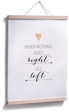 Wall-Art Poster When nothing goes right, Schriftzug (1 St), Poster ohne Bilderrahmen