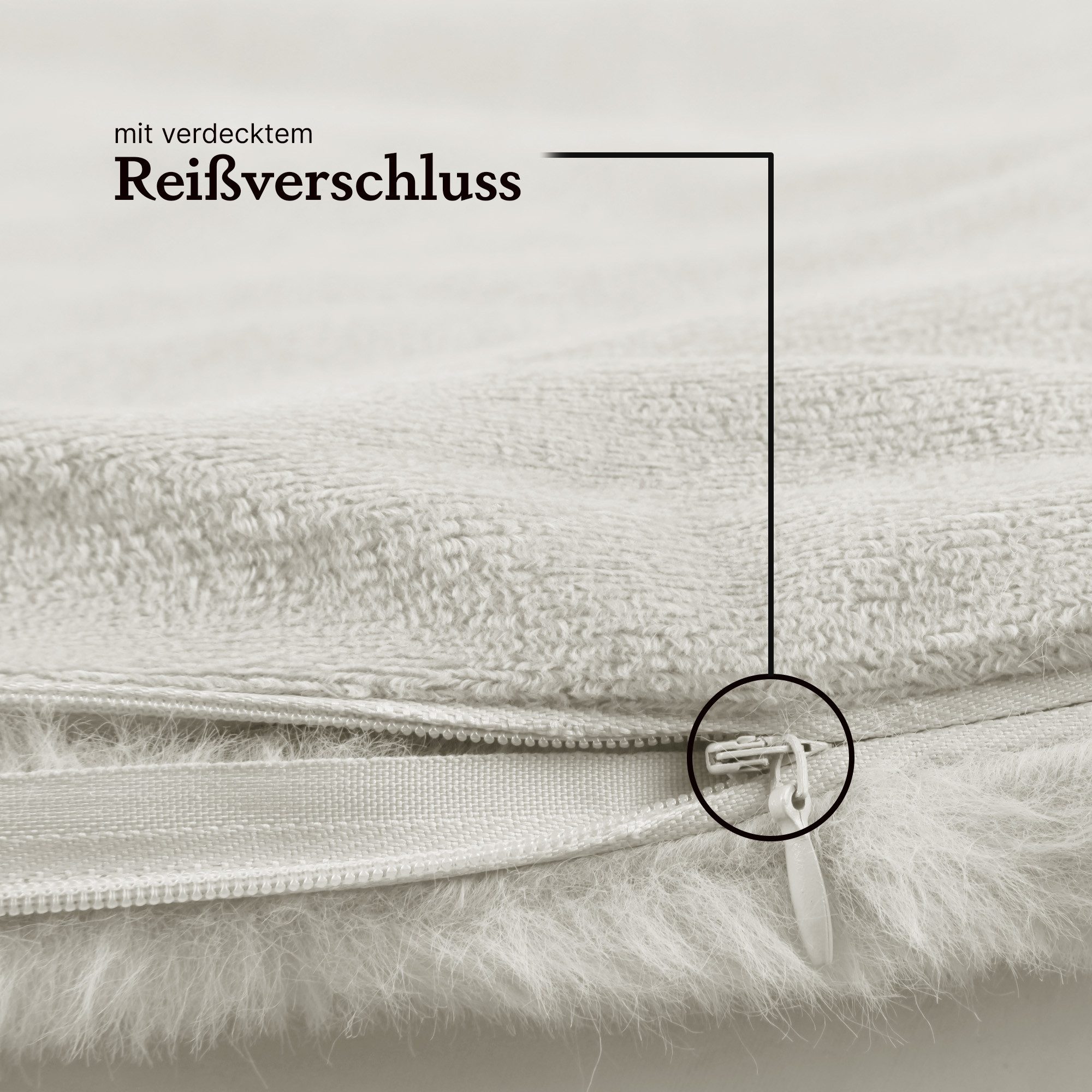 Bestlivings Kissenhülle Faux Rabbit 45 x 45 cm Salbei günstig online kaufen