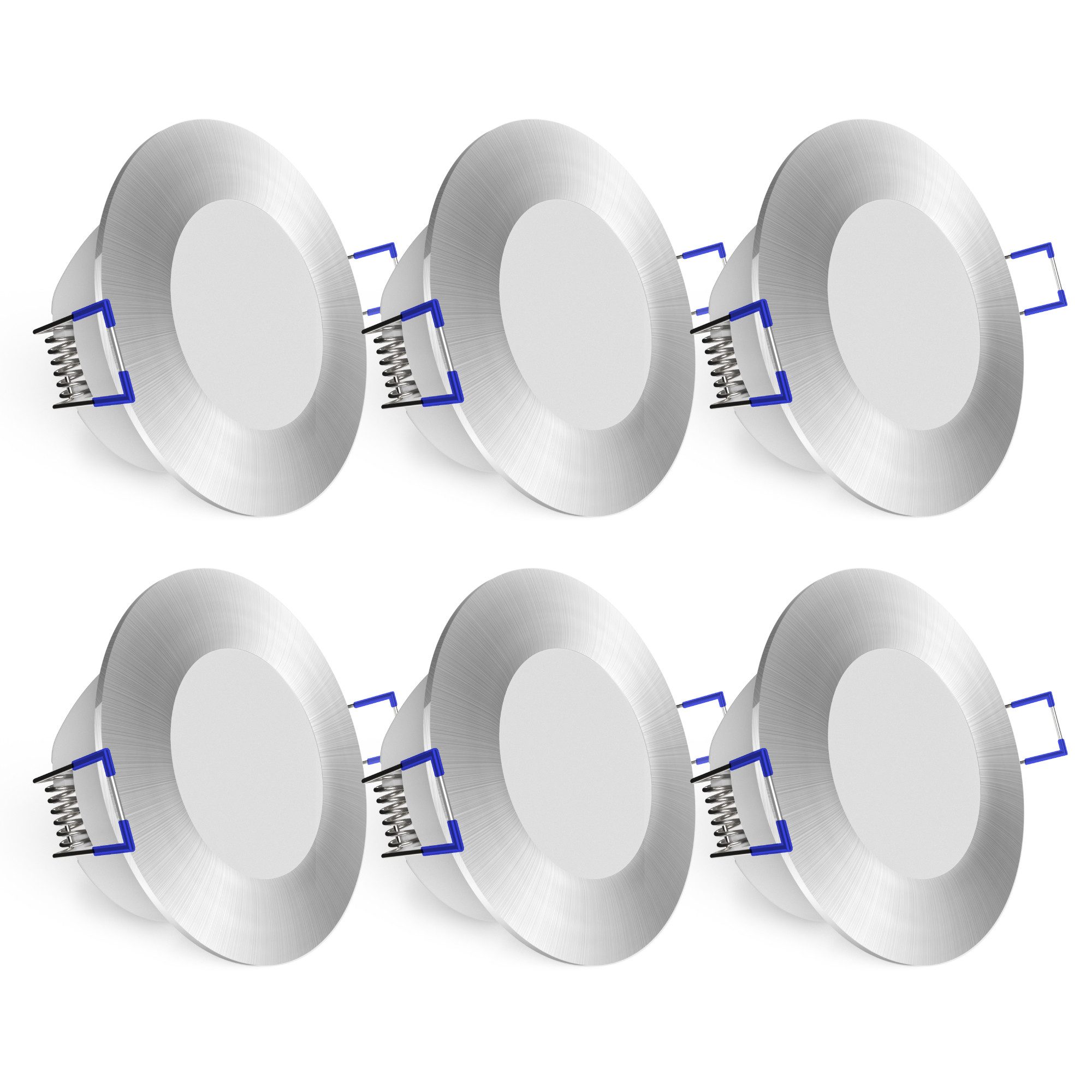 linovum LED Einbaustrahler 6er Set WEEVO Einbauspots IP44 dimmbar mit 6,5W günstig online kaufen