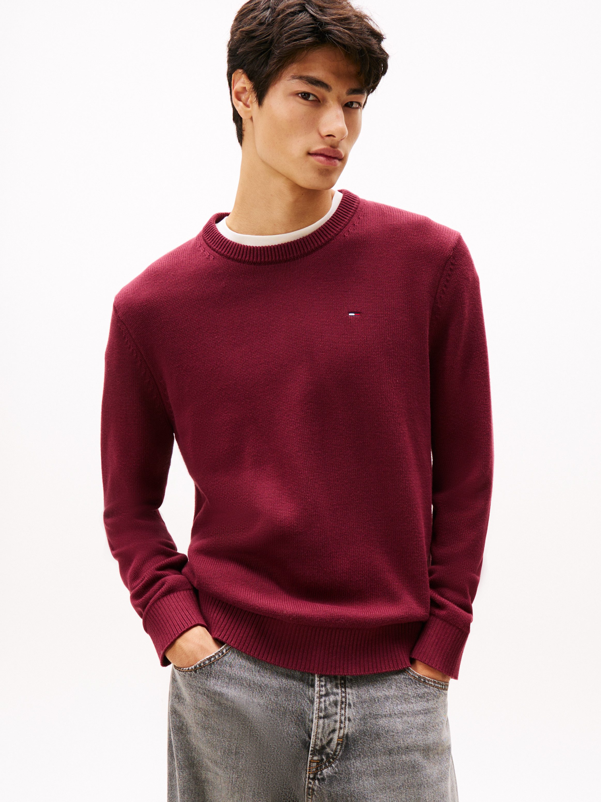 Tommy Jeans Rundhalspullover Slim fit mit günstig online kaufen