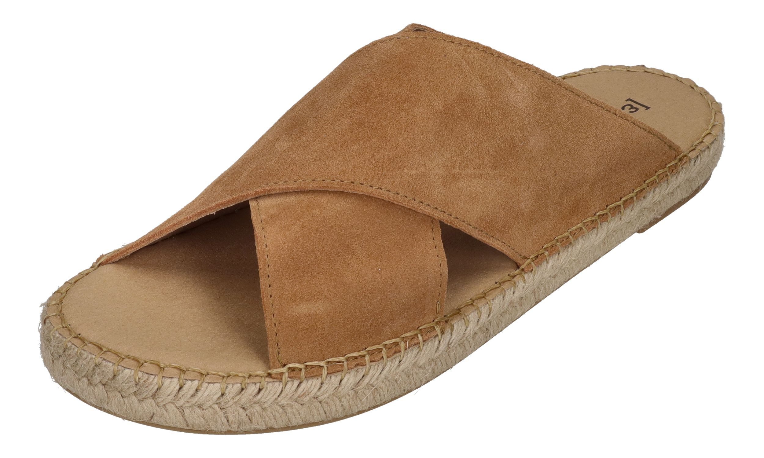 espadrij l´originale CROISETTE VELOUR MEN Pantolette Cognac günstig online kaufen