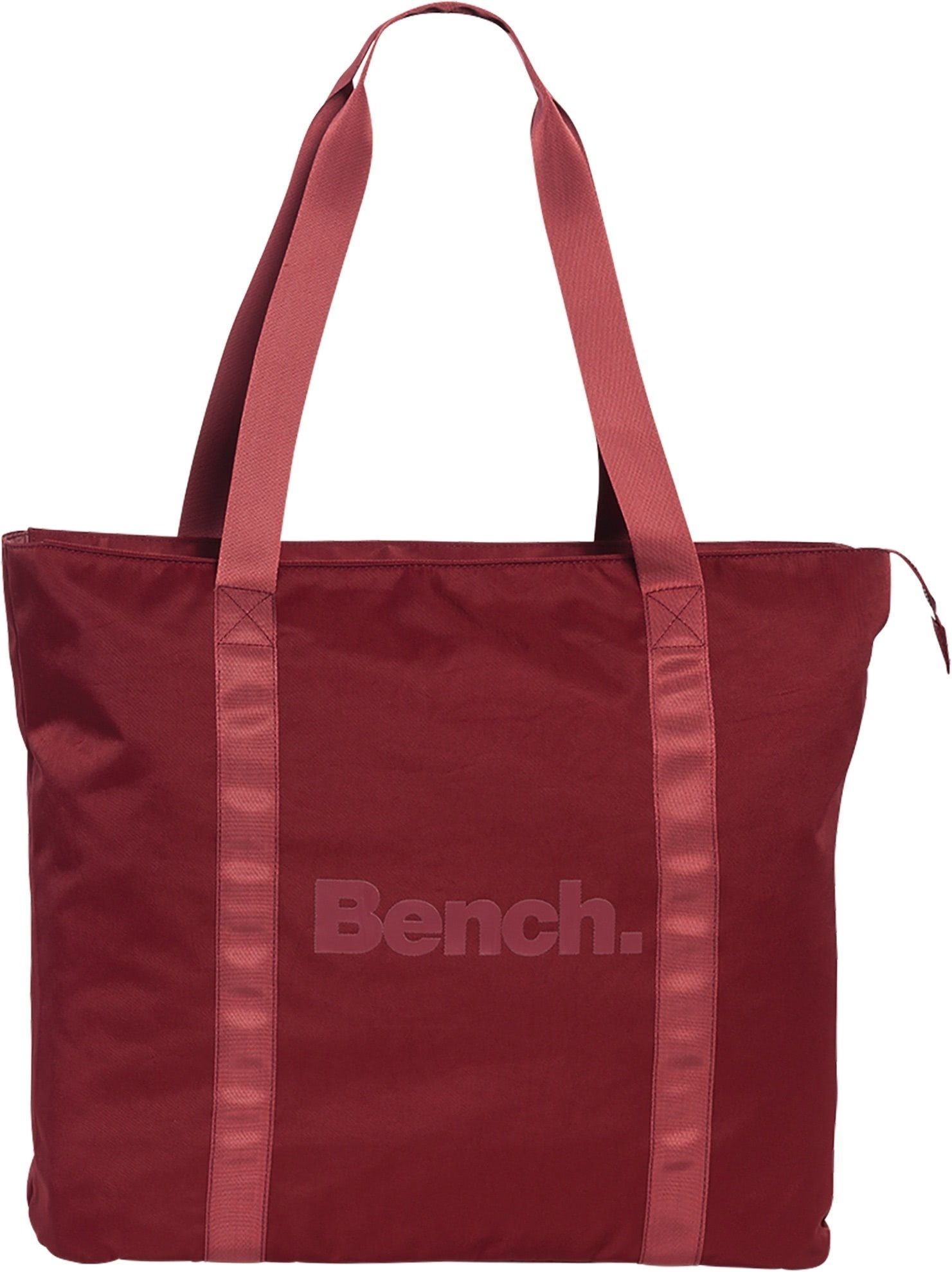 Bench. Schultertasche Bench stylische Сумки для покупок Bag Twill Nylon (Schultertasche), Damen, Jugend Nylon Schultertasche, brombeer, rot ca. 43cm