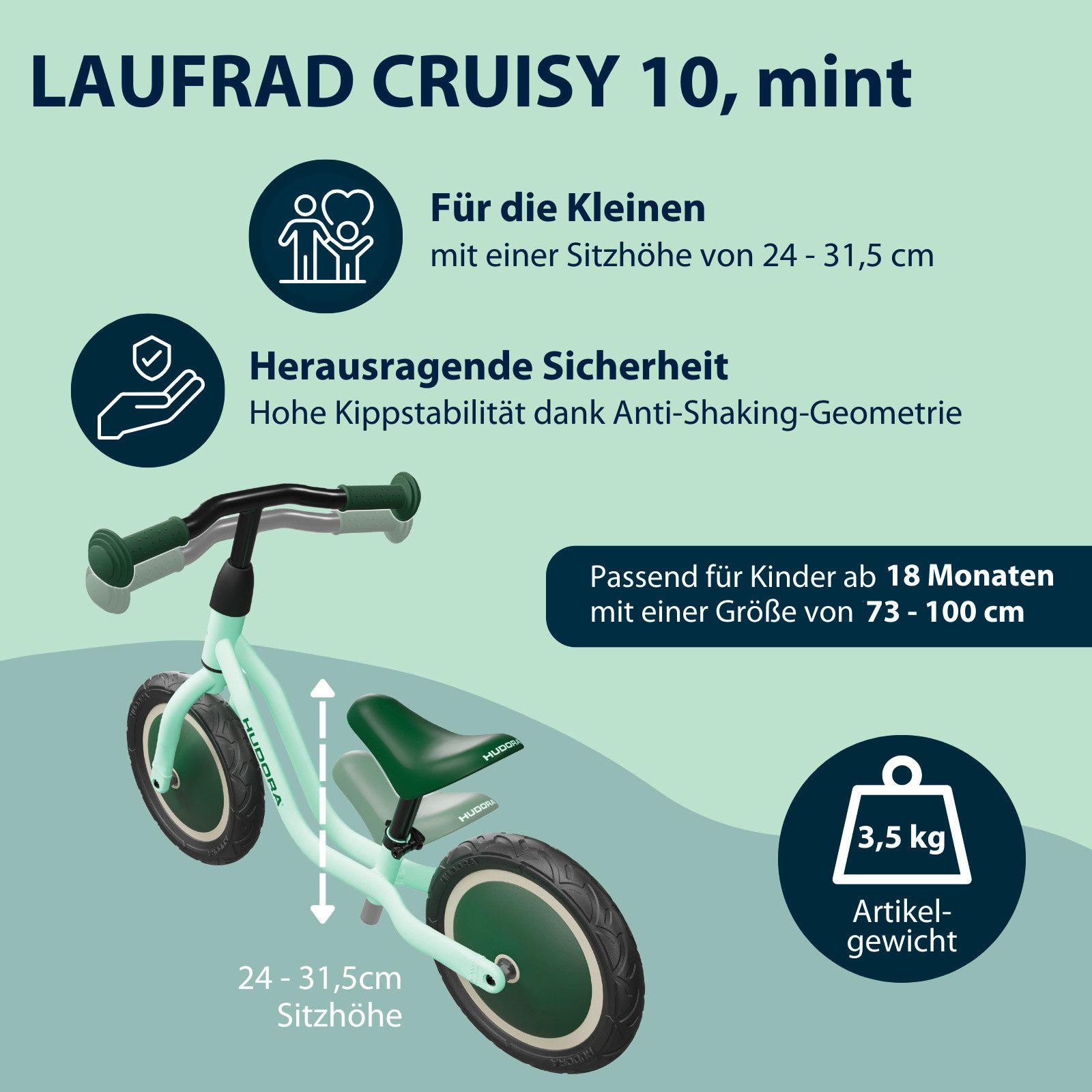 Hudora Laufrad Cruisy, für Kinder ab günstig online kaufen