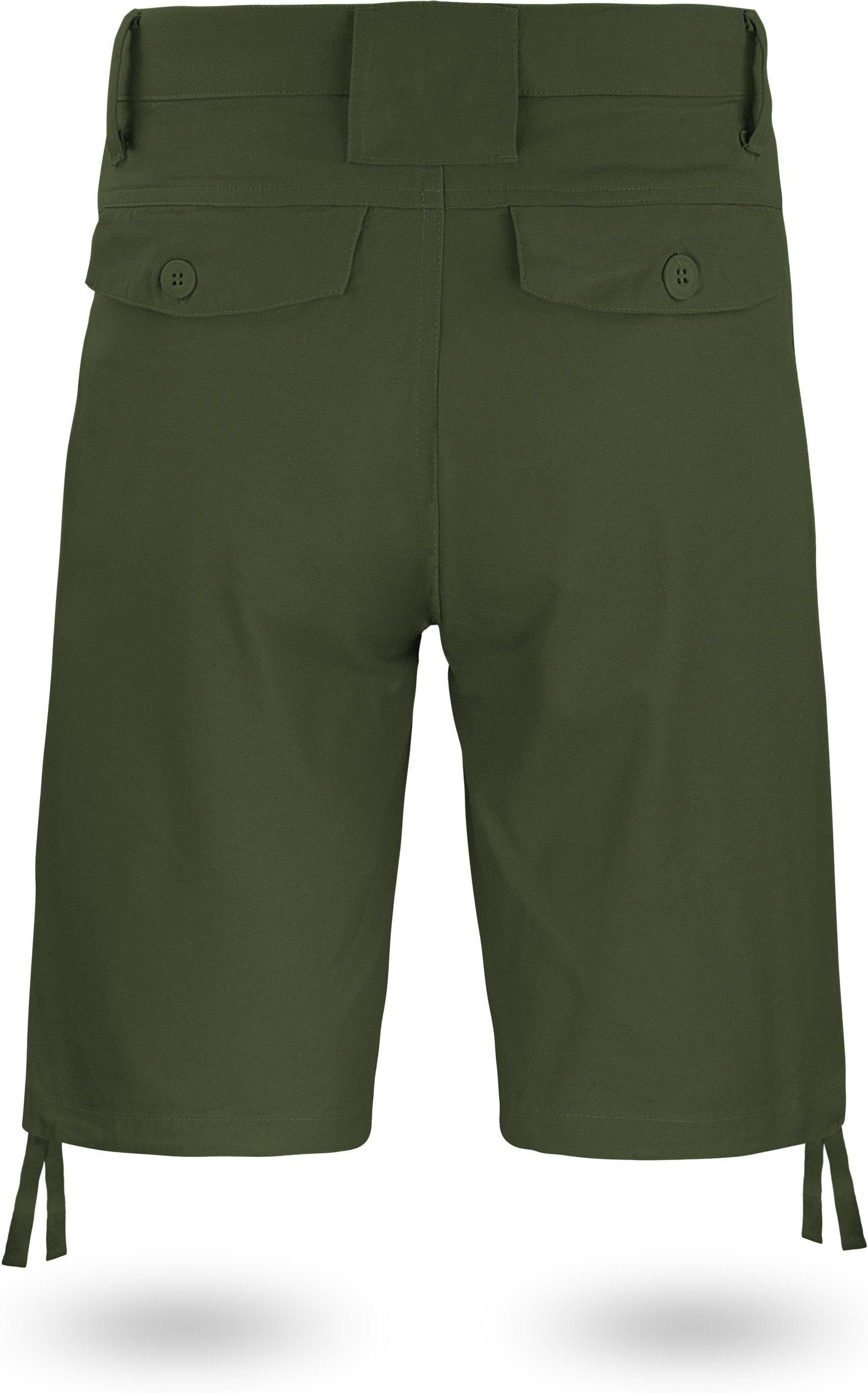 Shorts Bermudas aus kurze Bio-Baumwolle Sommerhose 100% Herren normani Sonora Cargoshorts Sommershorts Oliv