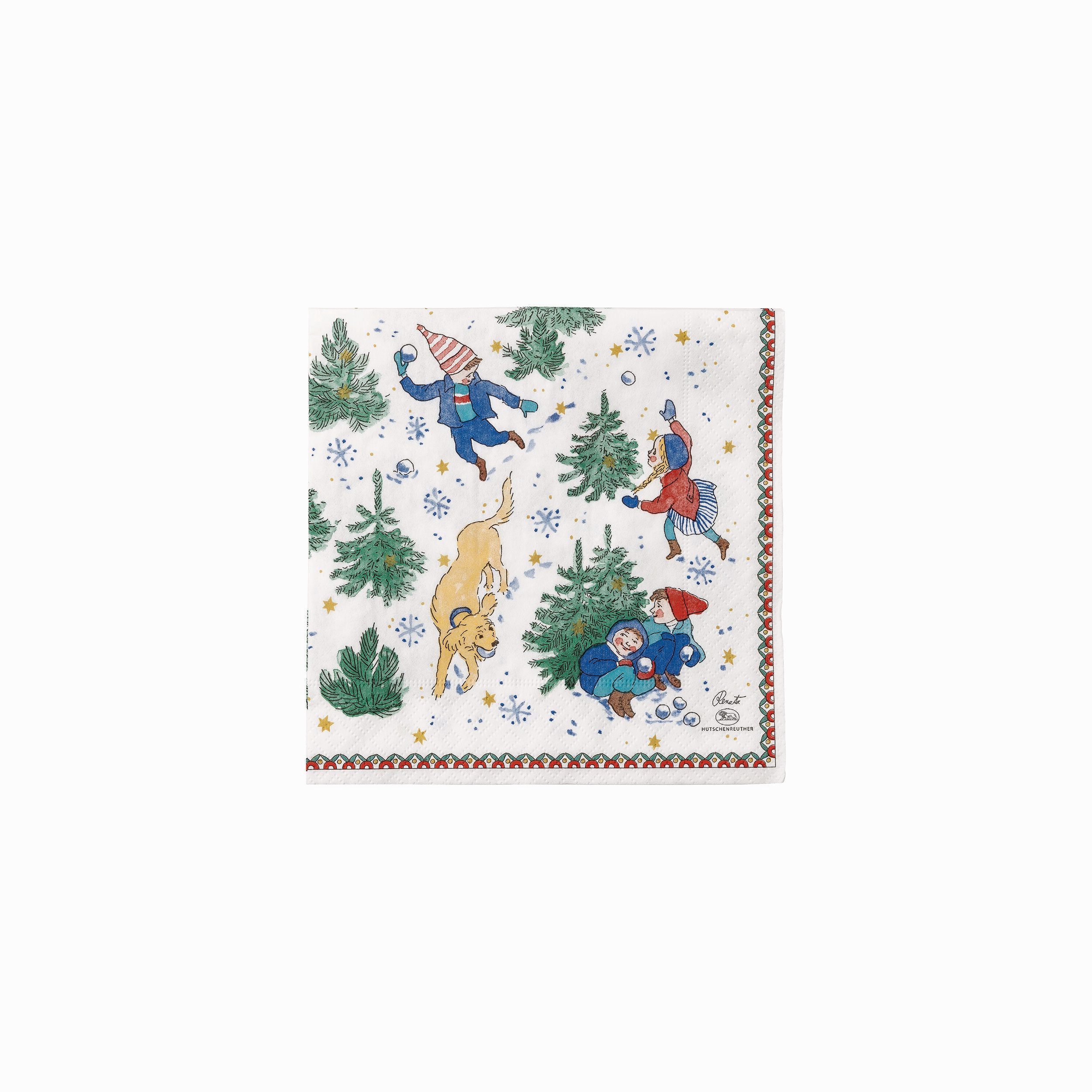 Hutschenreuther Christbaumschmuck Weihnachtsspiele, Servietten 33x33/20, Hu günstig online kaufen