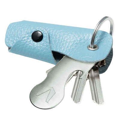 MAGATI Schlüsseltasche Occhio Nero aus Leder mit Einkaufswagenlöser, Platz für 1-6 Schlüssel, Schlüsselanhänger