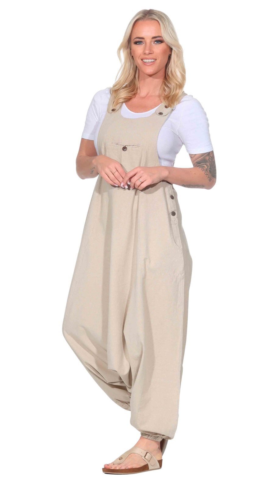 KUNST UND MAGIE Haremshose Kunst und Magie Hippie Latzhose Haremshose Hose Psy Goa 70er Overall