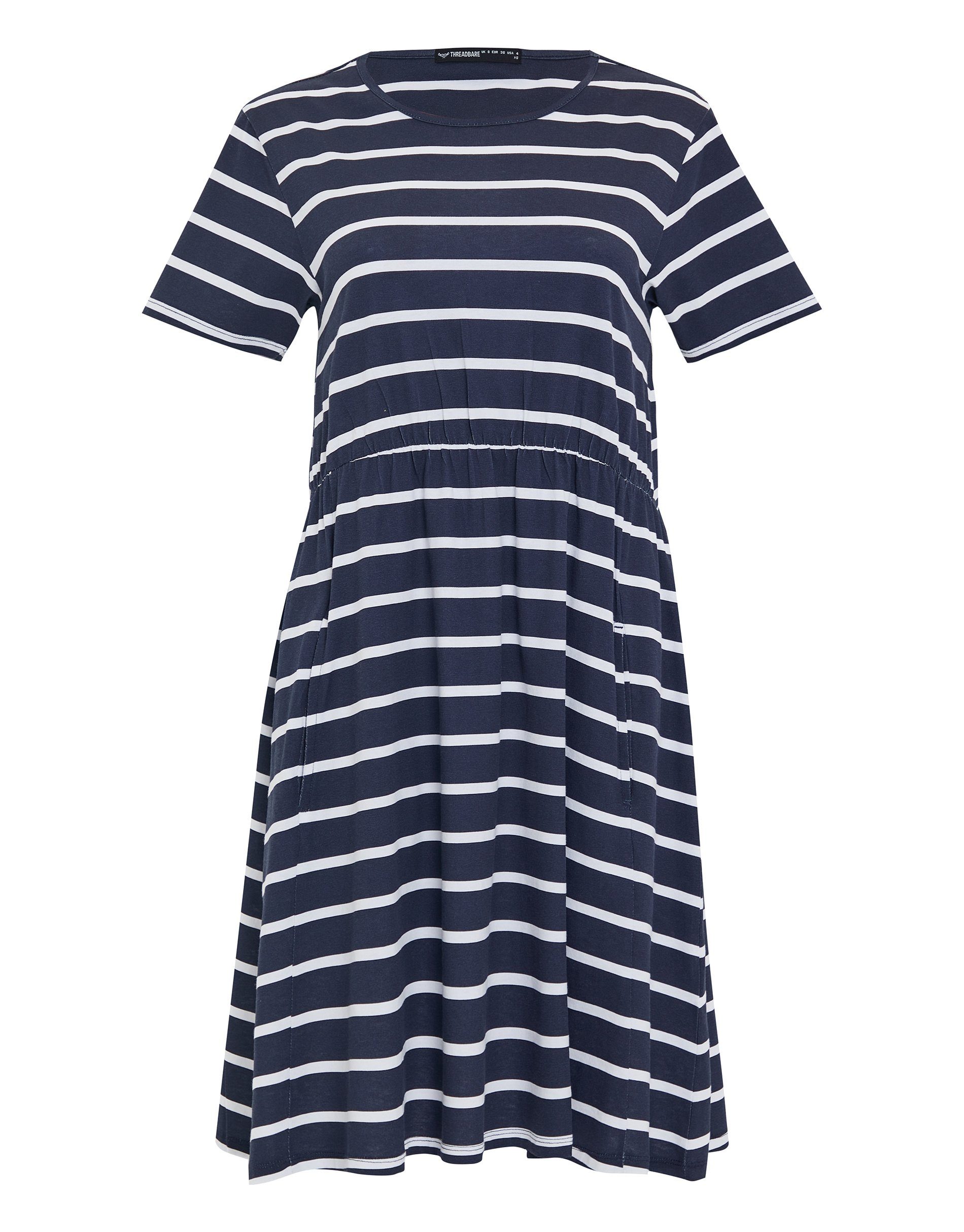 Stripe Threadbare with gestreift Pockets Dress Sommerkleid Minogue Short - THB