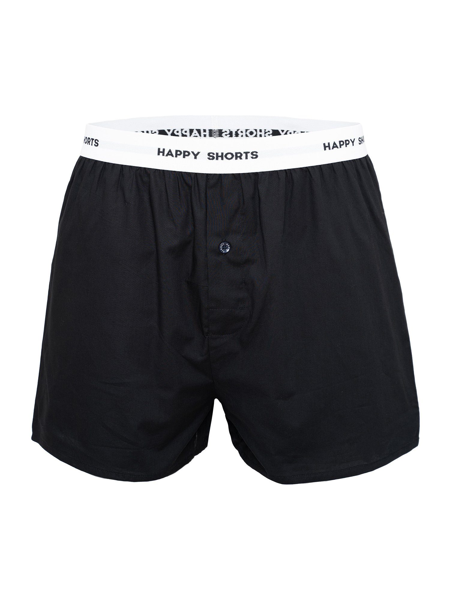 HAPPY Solid (6-St) Black SHORTS Mix Boxer