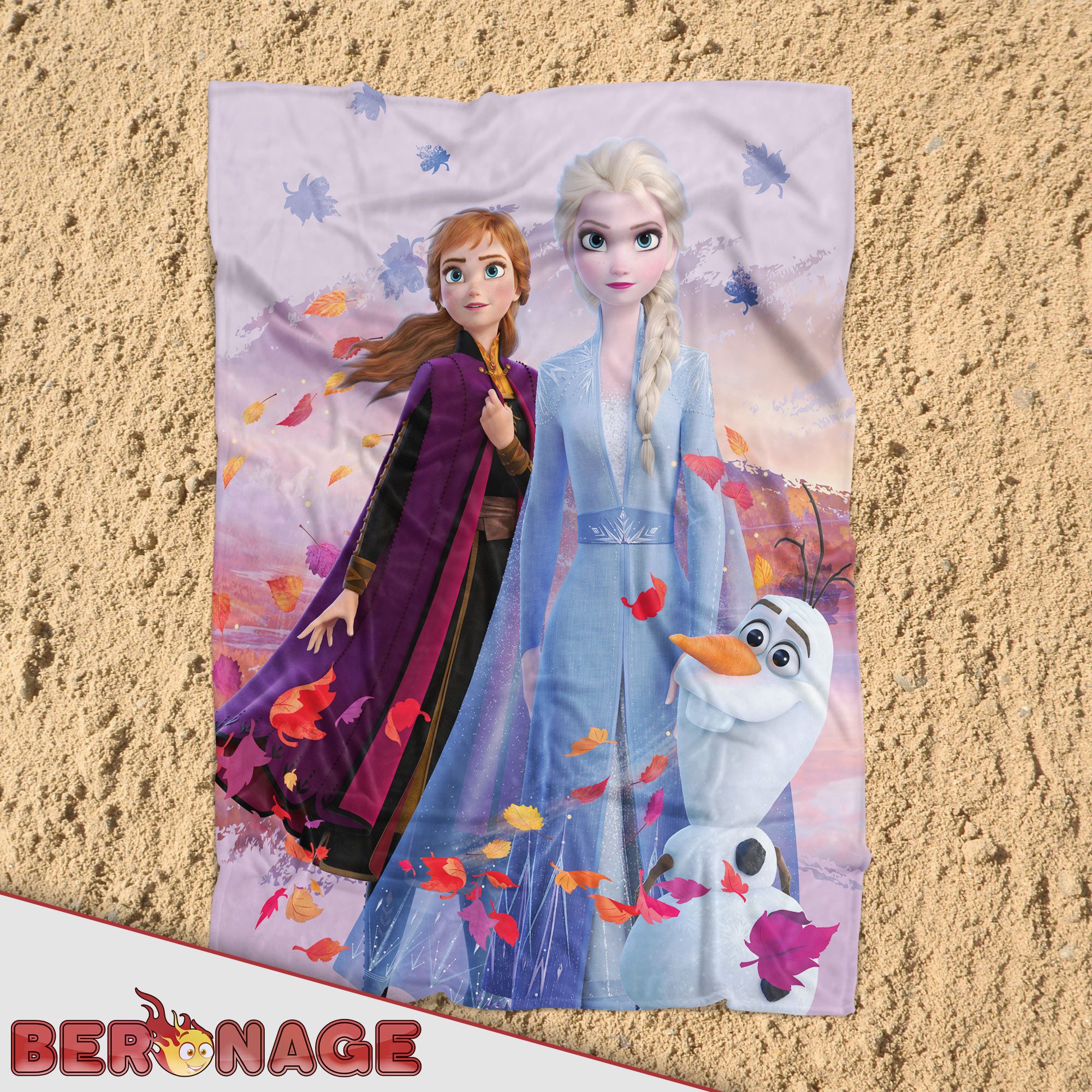 BERONAGE Tagesdecke Frozen Die Eiskönigin Decke Dreamteam 130x170 cm Kuscheldecke, passend zur Bettwäsche, ideal für Sofa, Couch, Bett, Auto, Camping – Bild 5 von 5