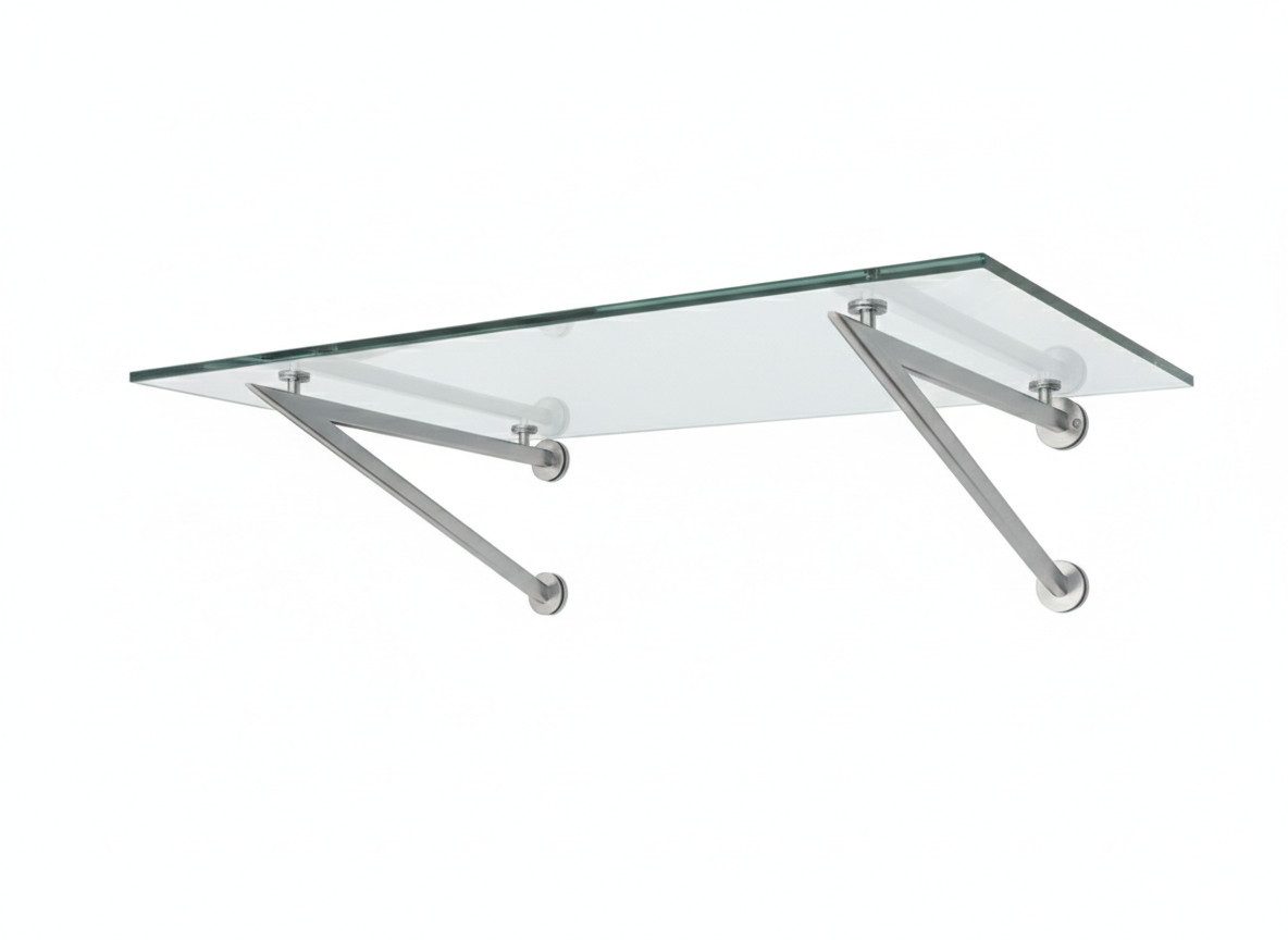 Glaszentrum Hagen Vordach Glaszentrum Hagen 180x90 cm Glasvordach Klar V2A-V