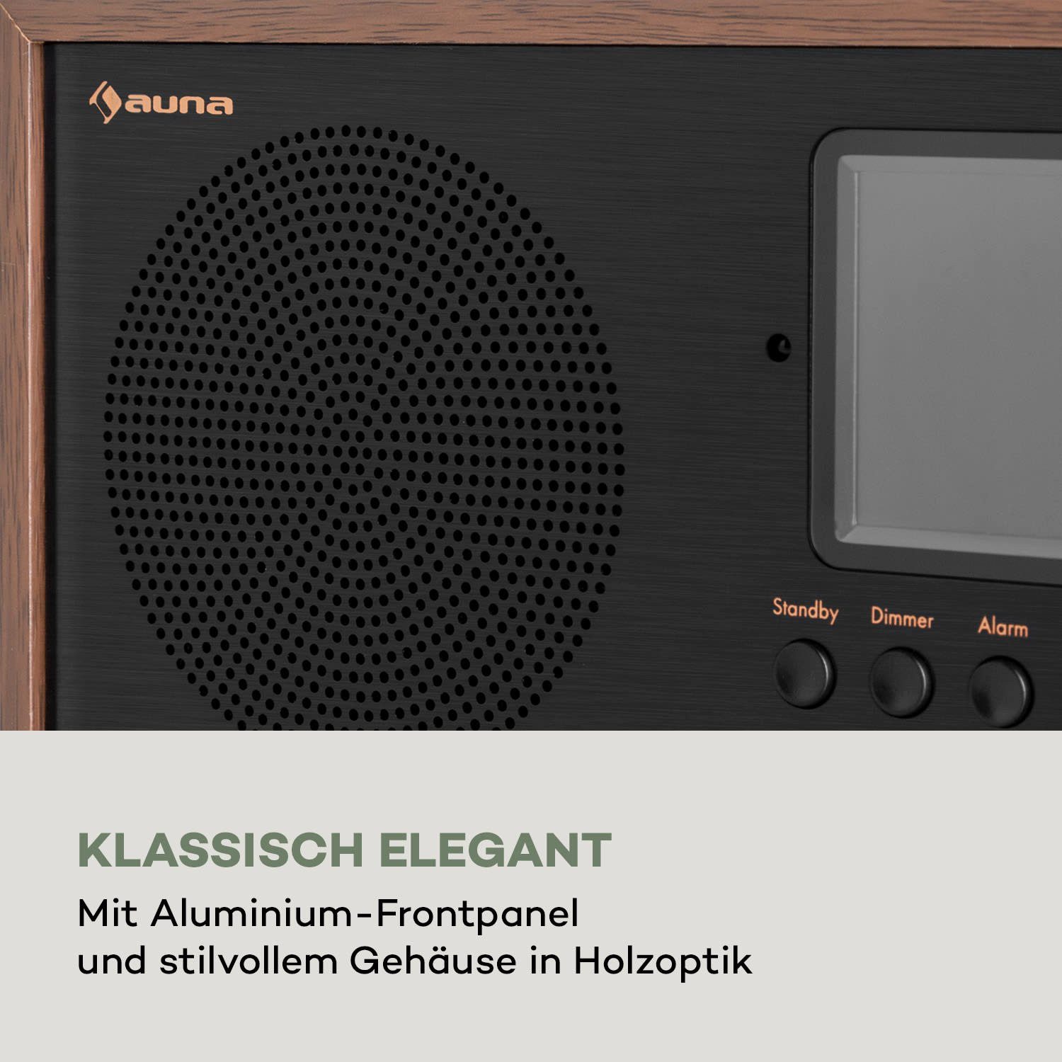 Mini Star W, Internetradio Radio Bluetooth Silver/Black Plus DAB 20 (DAB+;FM - WLAN Digitalradio Auna Küchenradio) Tuner;, Radio