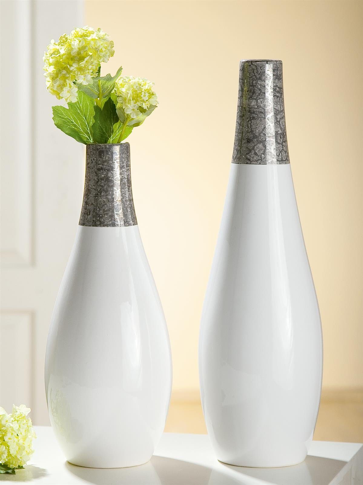 GILDE Dekovase Gilde Keramik Schale Cerosa S -Form 2 Stück weiß. € 66,00