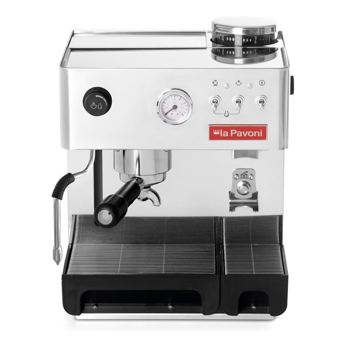 La Pavoni Siebträgermaschine New Domus bar Siebträgermaschine Edelstahl