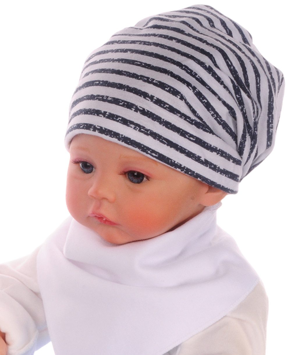 La Bortini Kopftuch Baby Bandana Kopftuch Sommer Mütze gestreift, aus reiner Baumwolle, 40 41 42 43 44, leicht, sommerlich