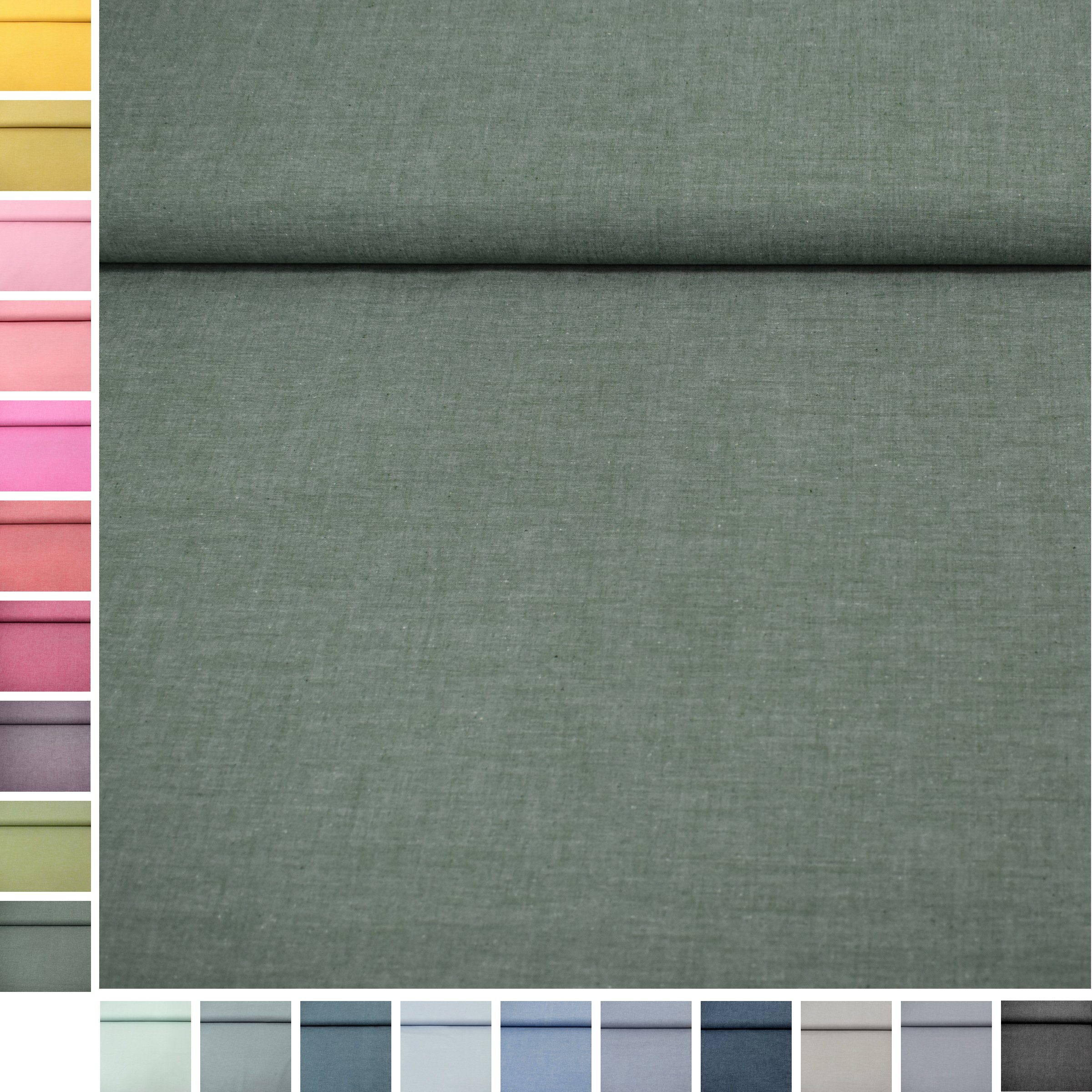 MAGAM-Stoffe Stoff "Mona", uni Baumwollstoff aus Niederlande ÖKO-TEX Meterware ab 50cm