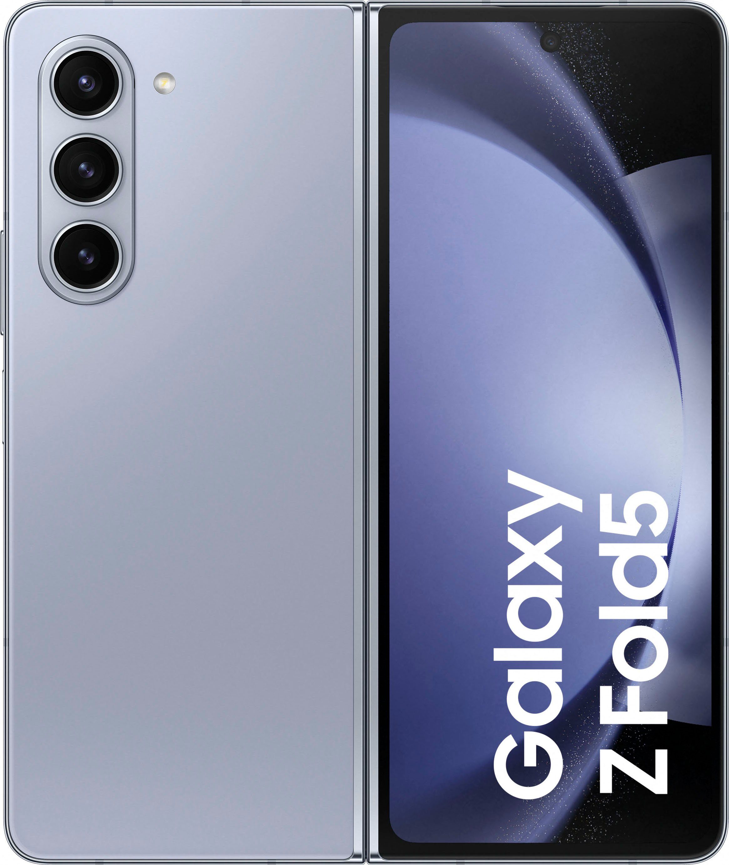 Samsung Galaxy Z Fold Blue 256 GB (19,21 5 Smartphone 50 Zoll, Speicherplatz, MP cm/7,6 Kamera) Icy