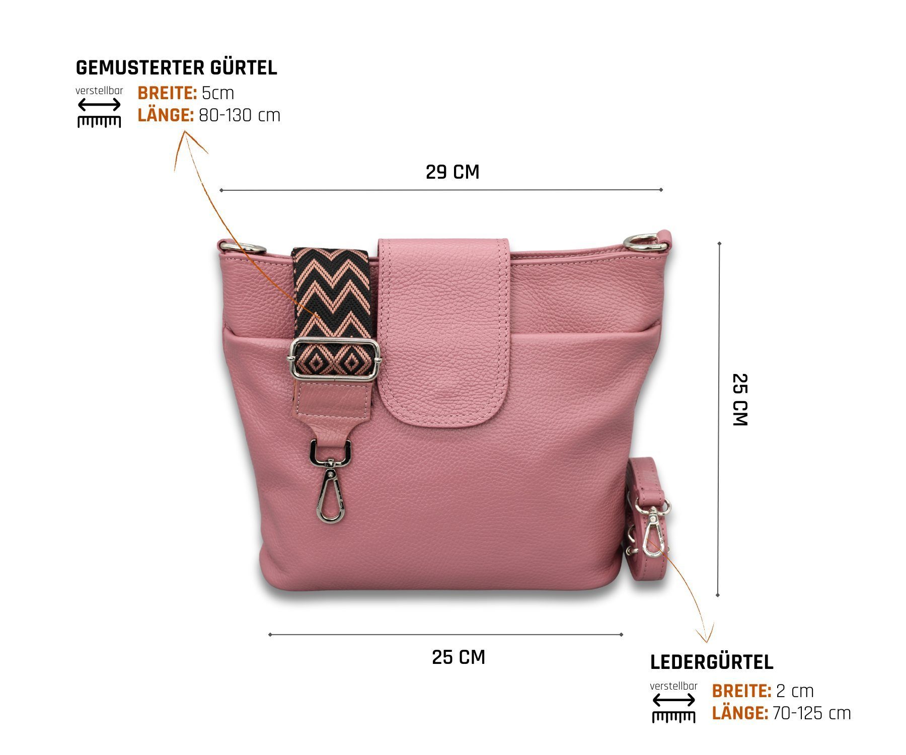 Adel Bags Schultertasche SARA Umhängetasche für Damen, Schultertasche aus E günstig online kaufen