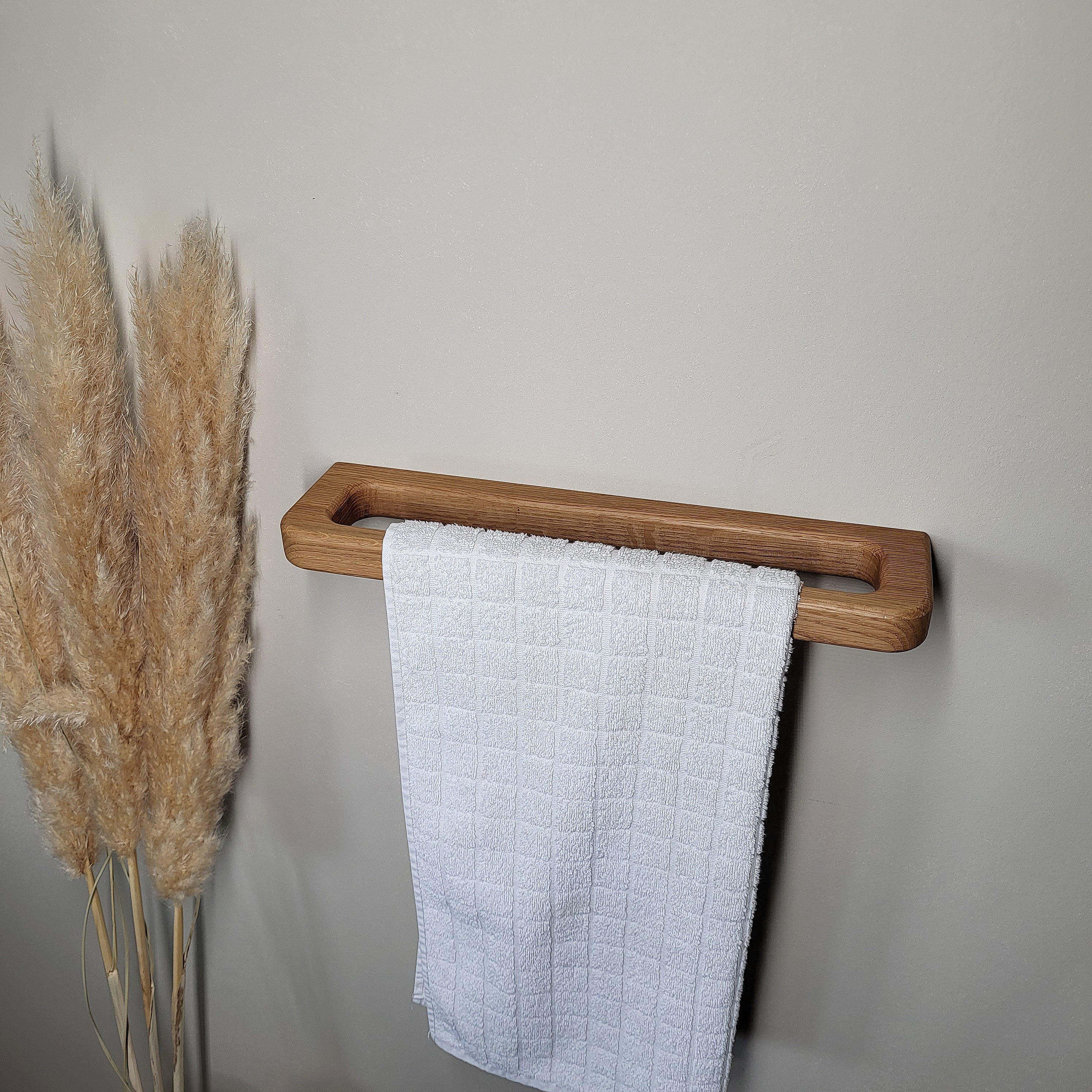 ScandiHooks Handtuchhalter Handtuchhalter aus massivem Eichenholz