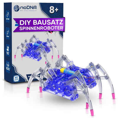 noDNA We love robotics Robotertier SpiderRobot, ab 8 Jahren, DIY, laufender Spinnenroboter, Robotik Bausatz Spielzeug Roboter