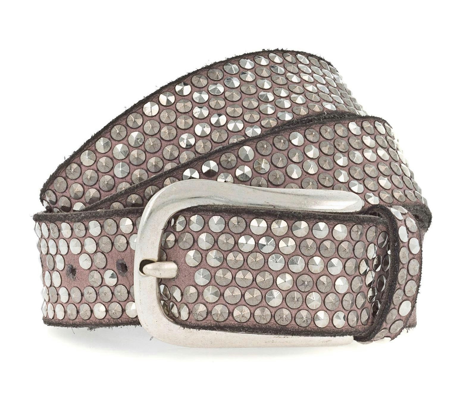b.belt Ledergürtel Zoe Silver Stud Belt aus echtem Leder