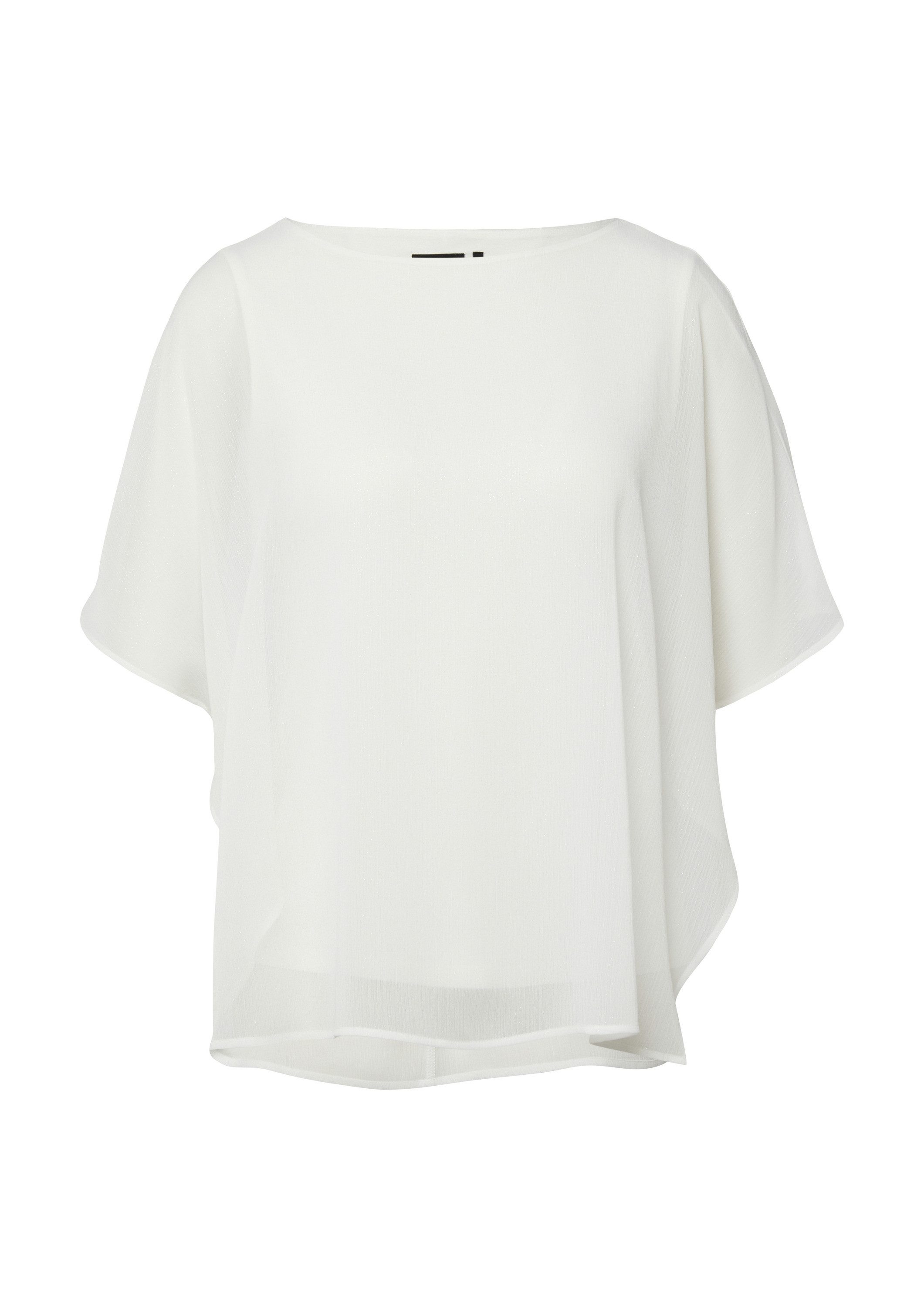 s.Oliver Kurzarmshirt T-Shirt Chiffon-Shirt im Relaxed Fit mit Jersey-Top günstig online kaufen