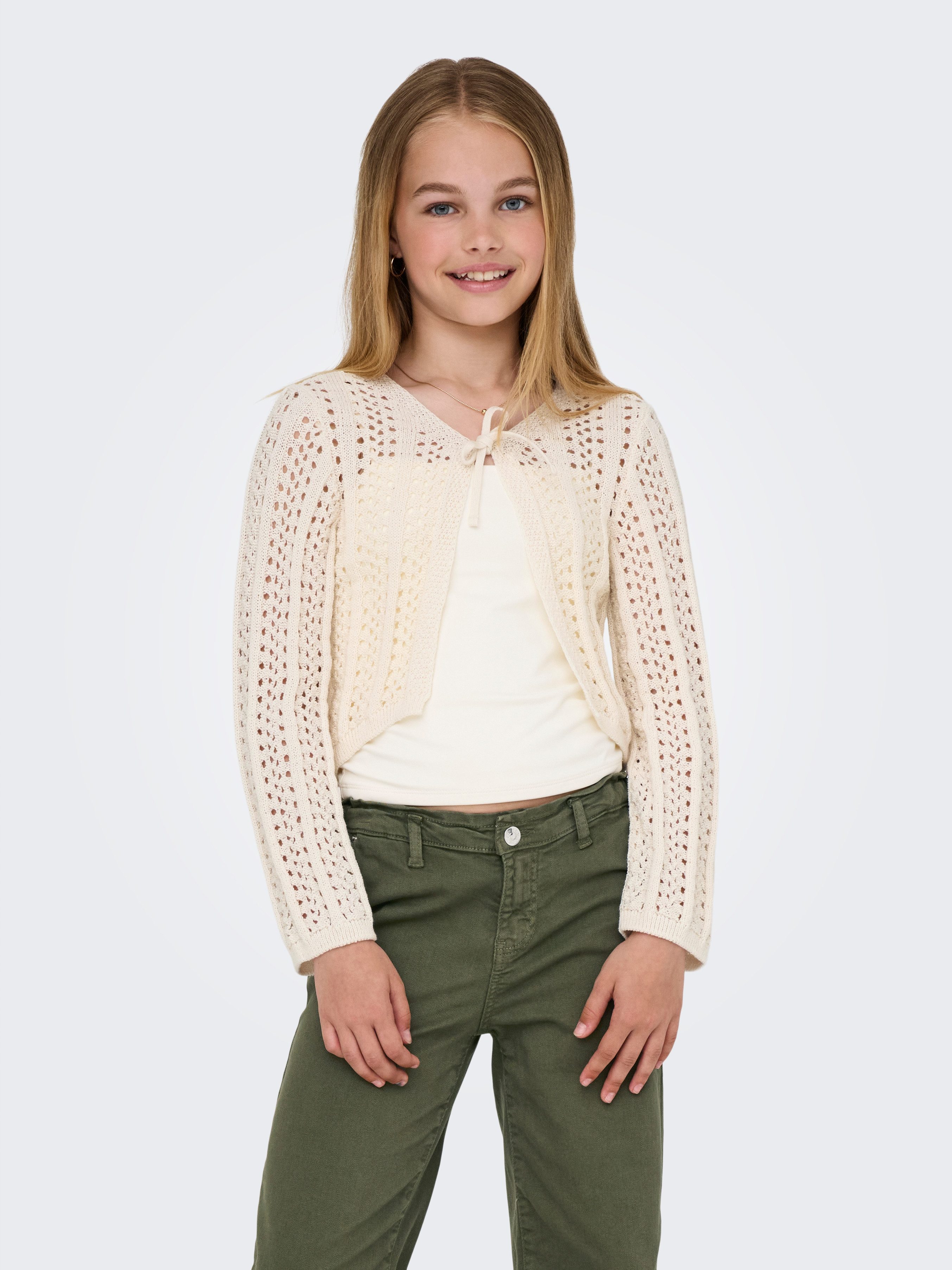 KIDS ONLY Strickjacke KOGMARINA LIFE 3/4 CROP V-NECK KNT NOOS