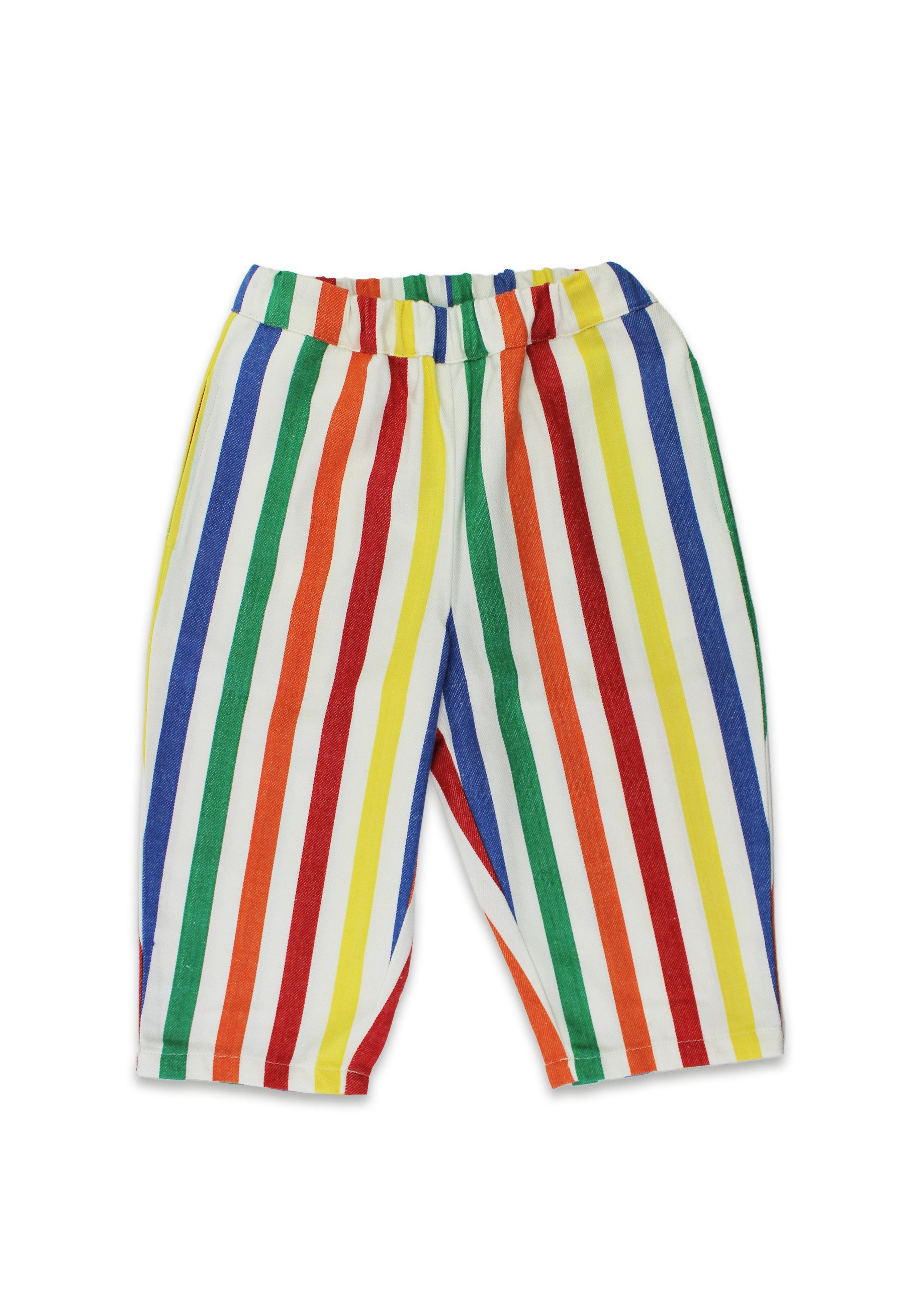Schlupfhose Hose mit bunten Streifen
