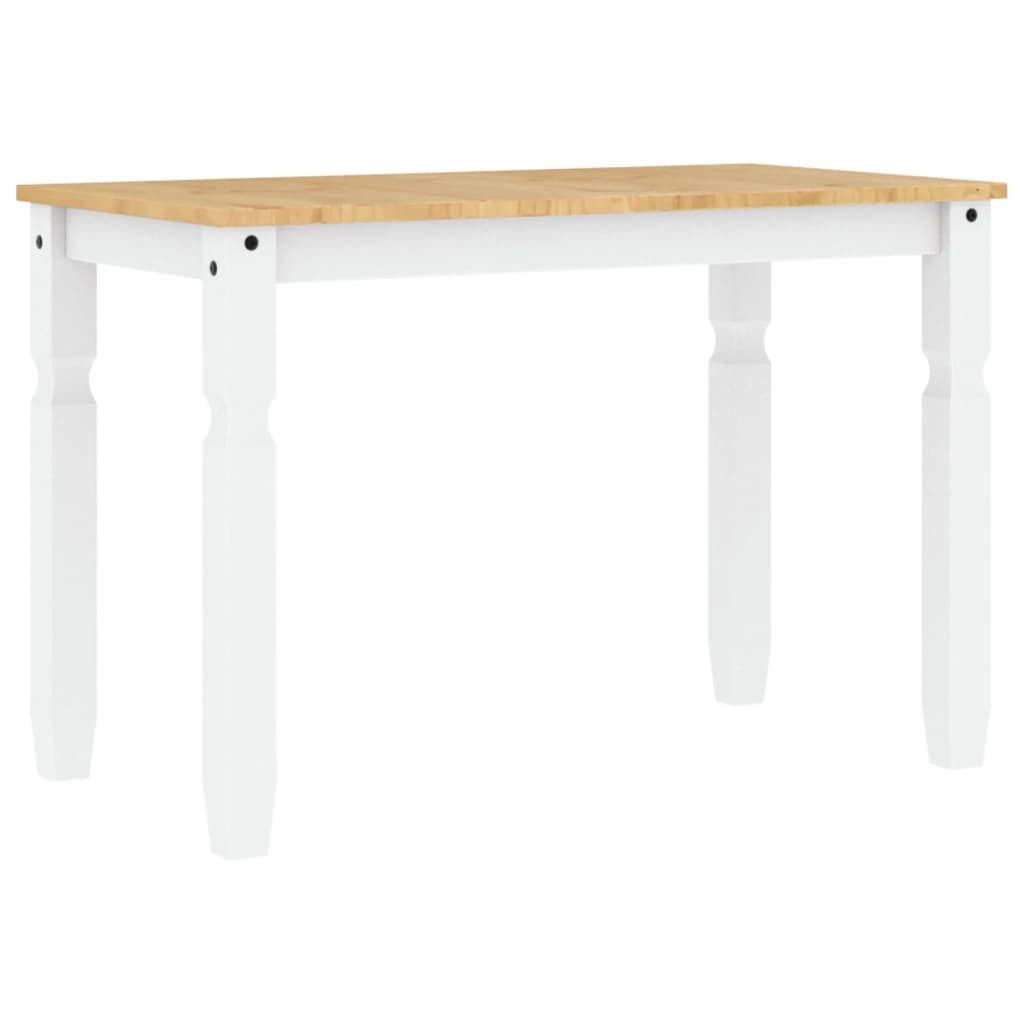vidaXL Esstisch Esstisch Corona Weiß 112x60x75 cm Massivholz Kiefer (1-St) günstig online kaufen