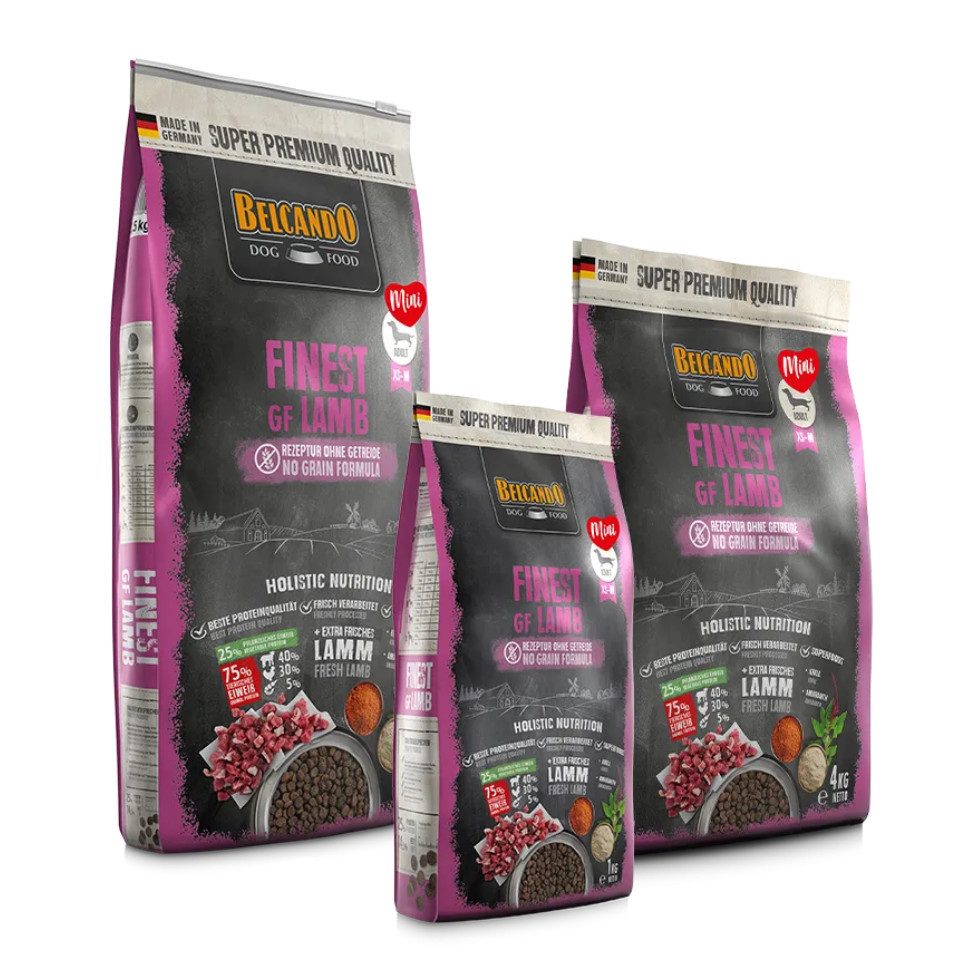 Belcando Finest GF Lamb - getreidefreies Trockenfutter für kleinere Hunde, Trockenfutter für: Hunde