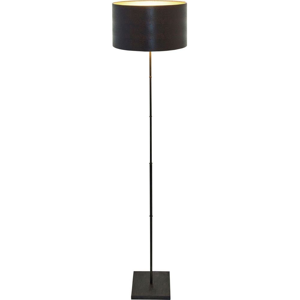 Holländer Stehlampe braun, Bambus schwarz Braun-Schwarz Eisen
