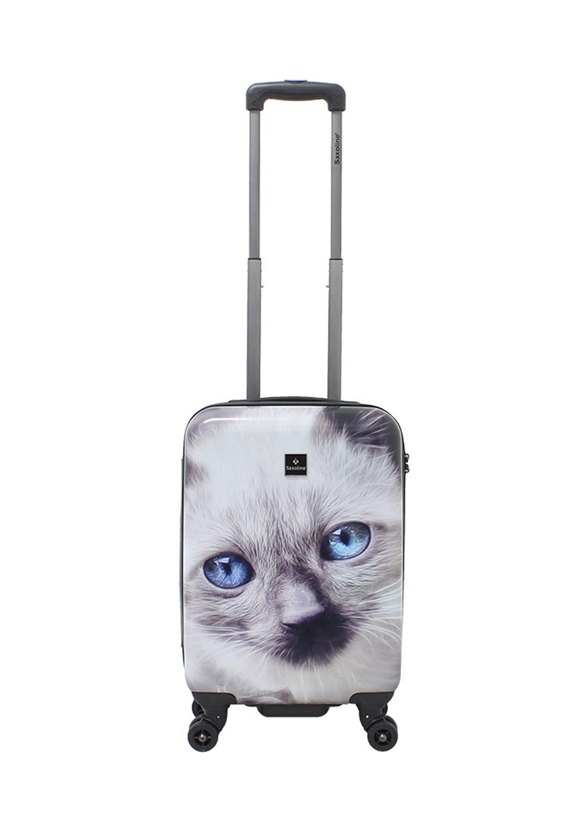 Saxoline® Koffer White Cat, mit niedlichem Katzenmotiv | Koffer
