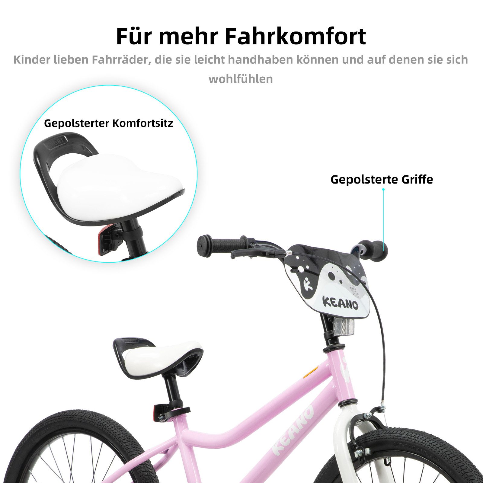 JOYSTAR Kinderfahrrad KEANO Laufrad Kinderfahrrad m. Stützrädern Stahlrahmen Jungen u. Mädel – Bild 4 von 5