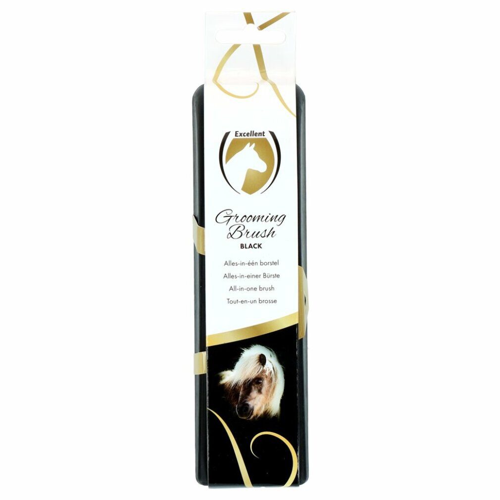 Excellent Pferdebürste Horse Grooming Brush Medium schwarz