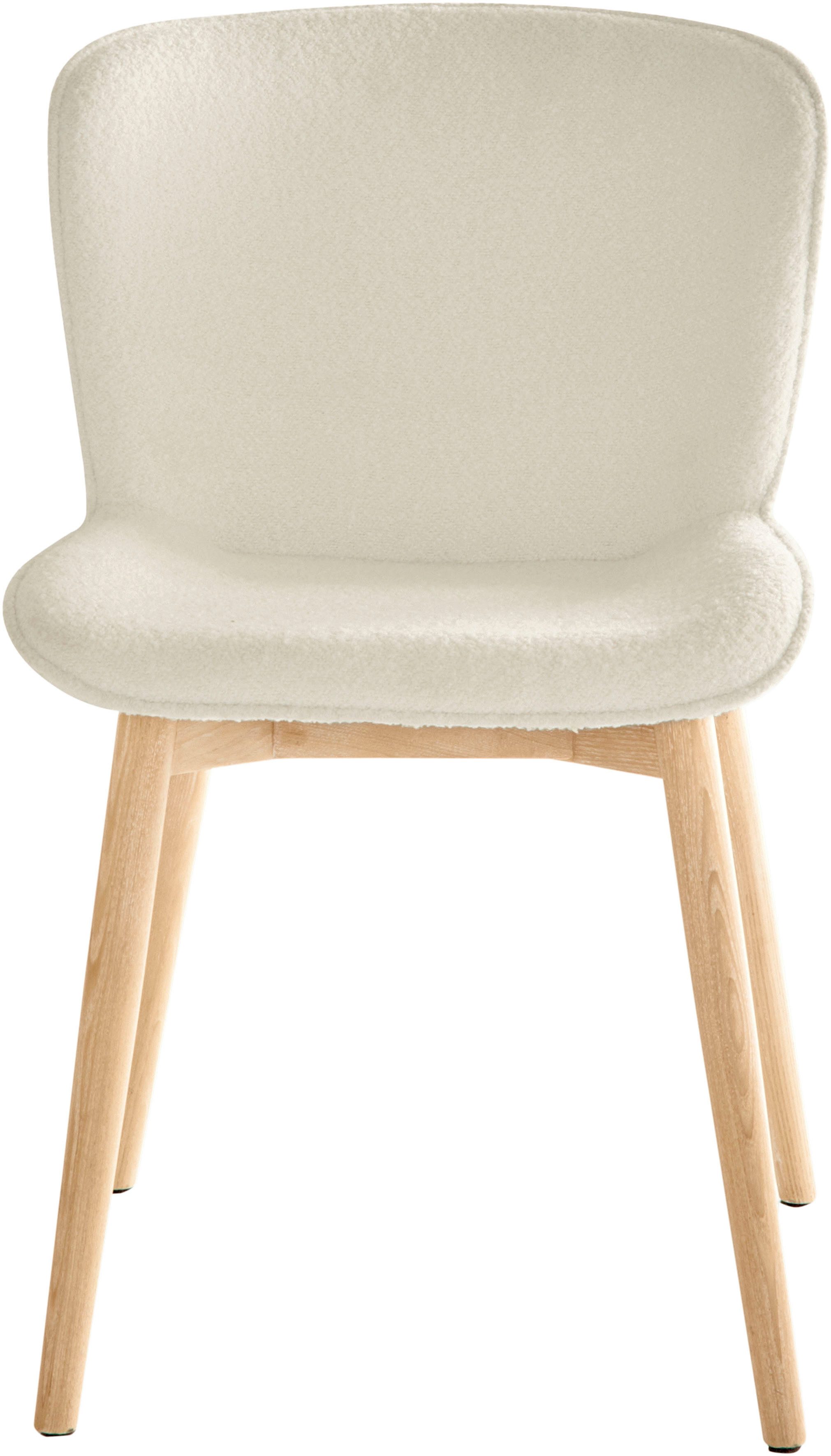 s.Oliver Esszimmerstuhl Kailee (Set, 2 St), weicher Bouclé-Bezug, ergonomisches Design, Eschenholzgestell