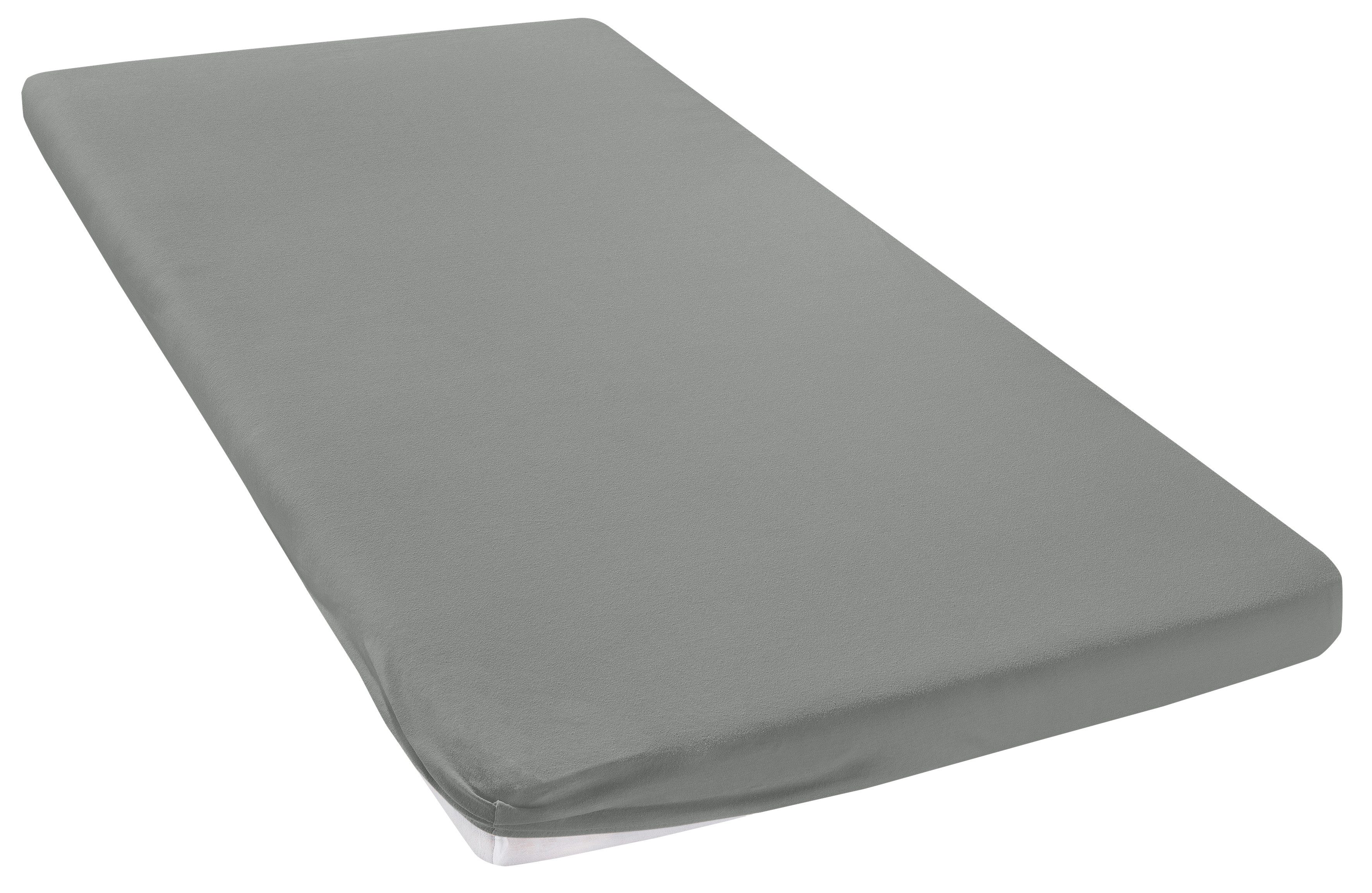 OTTO home Spannbettlaken Topper Basic, in Gr. 90x200, 140x200 oder 180x200 cm, Microfaser-Jersey, Gummizug: rundum, (2 Stück), Baumwolle, Matratzen bis 8 cm Höhe, Bettlaken, Spannbetttuch, Laken